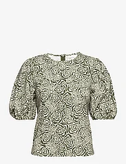 Gestuz - RosilleGZ blouse - short-sleeved blouses - chive green rose - 0