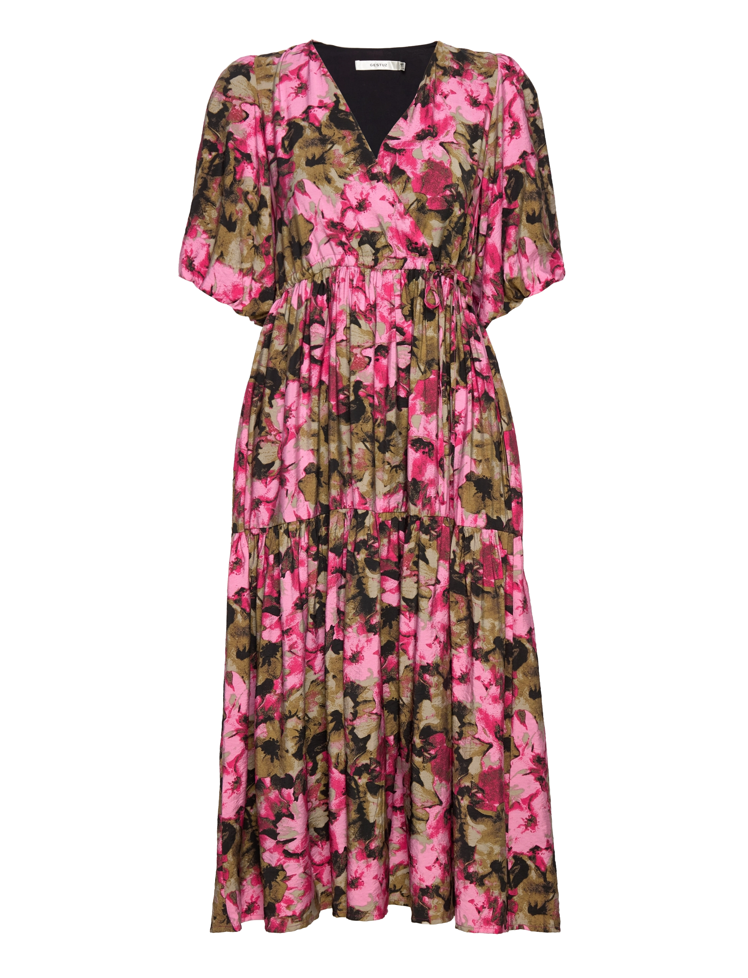 Gestuz - TaralynGZ wrap dress - artistic pink flower - 1