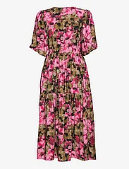 Gestuz - TaralynGZ wrap dress - midi dresses - artistic pink flower - 1