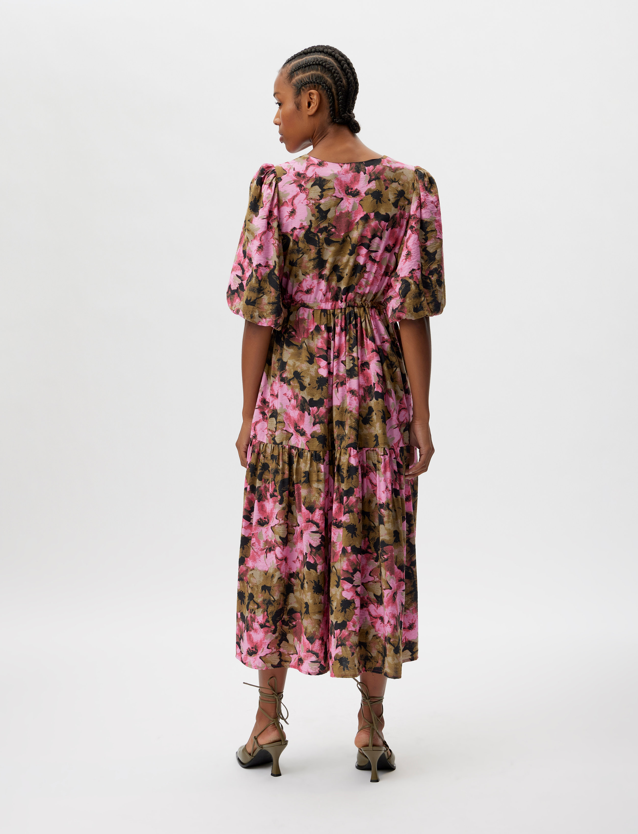 Gestuz - TaralynGZ wrap dress - artistic pink flower - 3