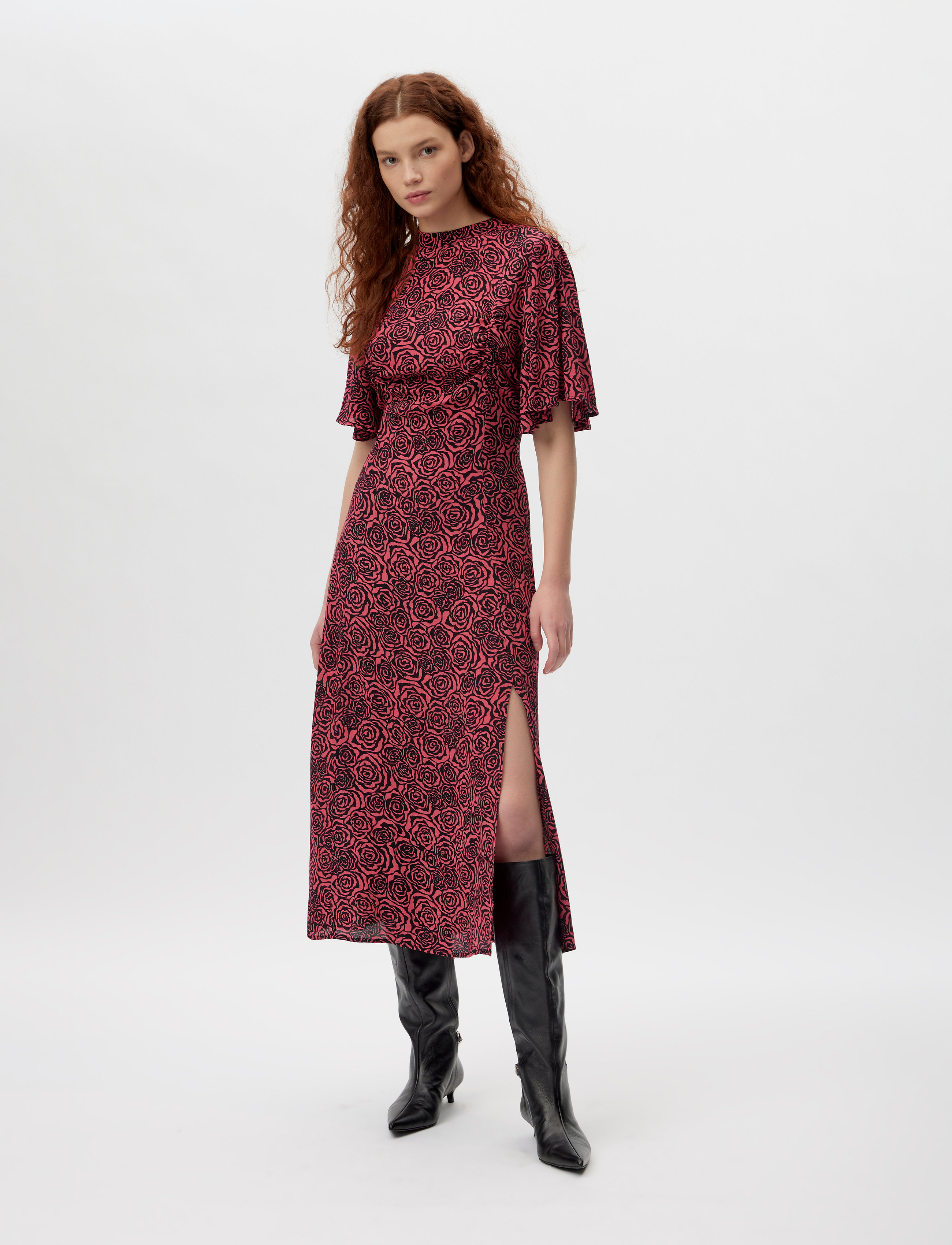 Gestuz - RosyGZ long dress - pink roses - 3