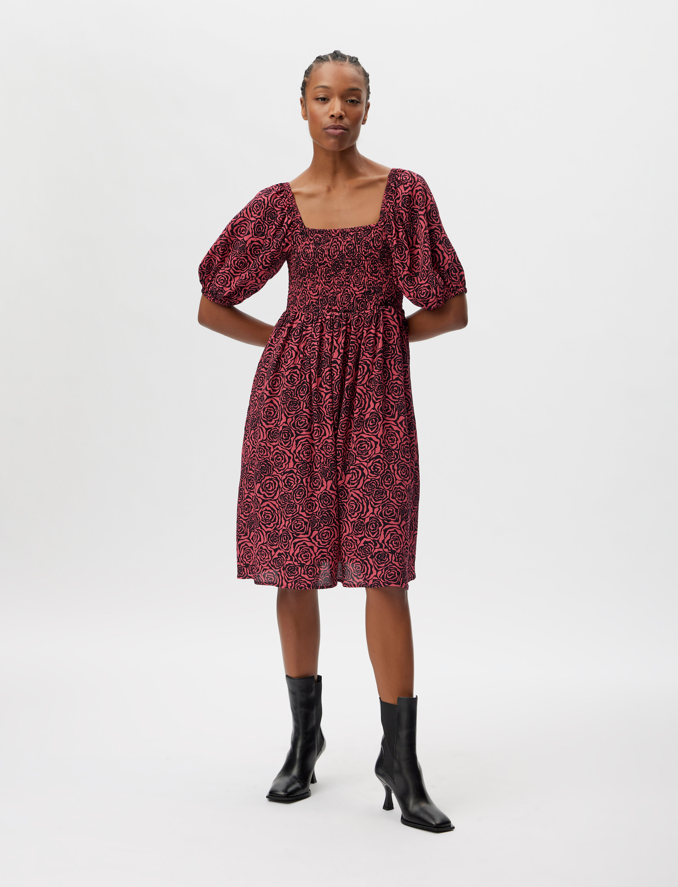 Gestuz RosyGZ short dress - Kleidid - PINK ROSES / pink/rose