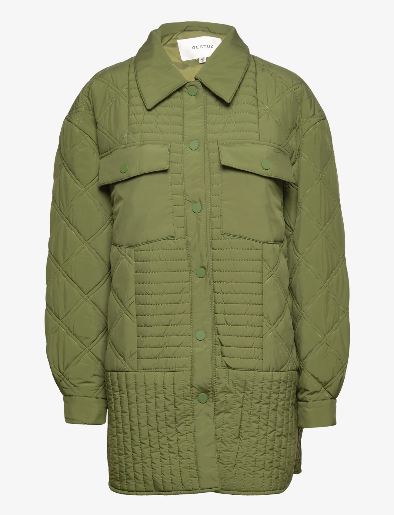 Gestuz - TebaGZ overshirt - quilted jackets - chive - 0
