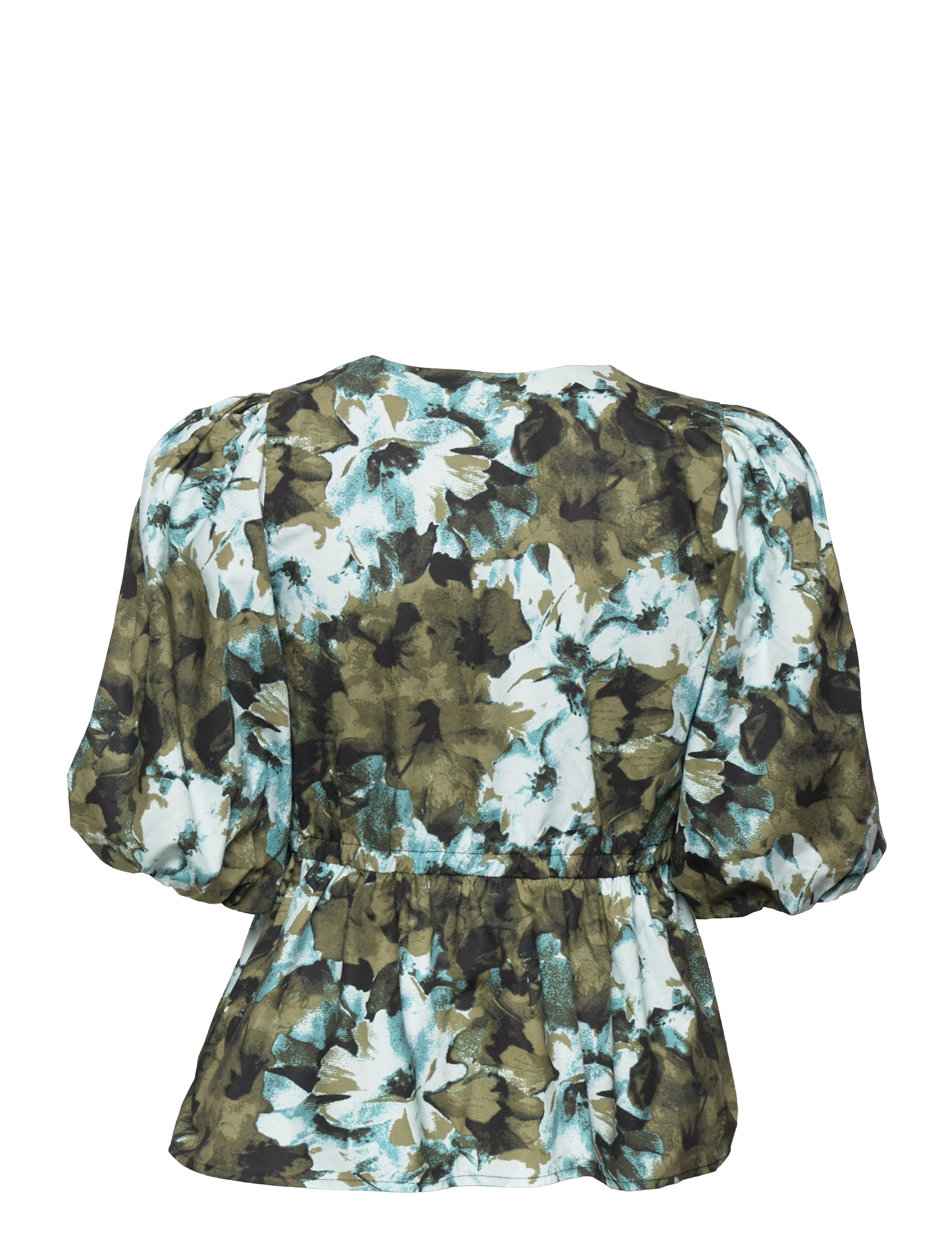 Gestuz - BlishaGZ wrap blouse - artistic blue flower - 2