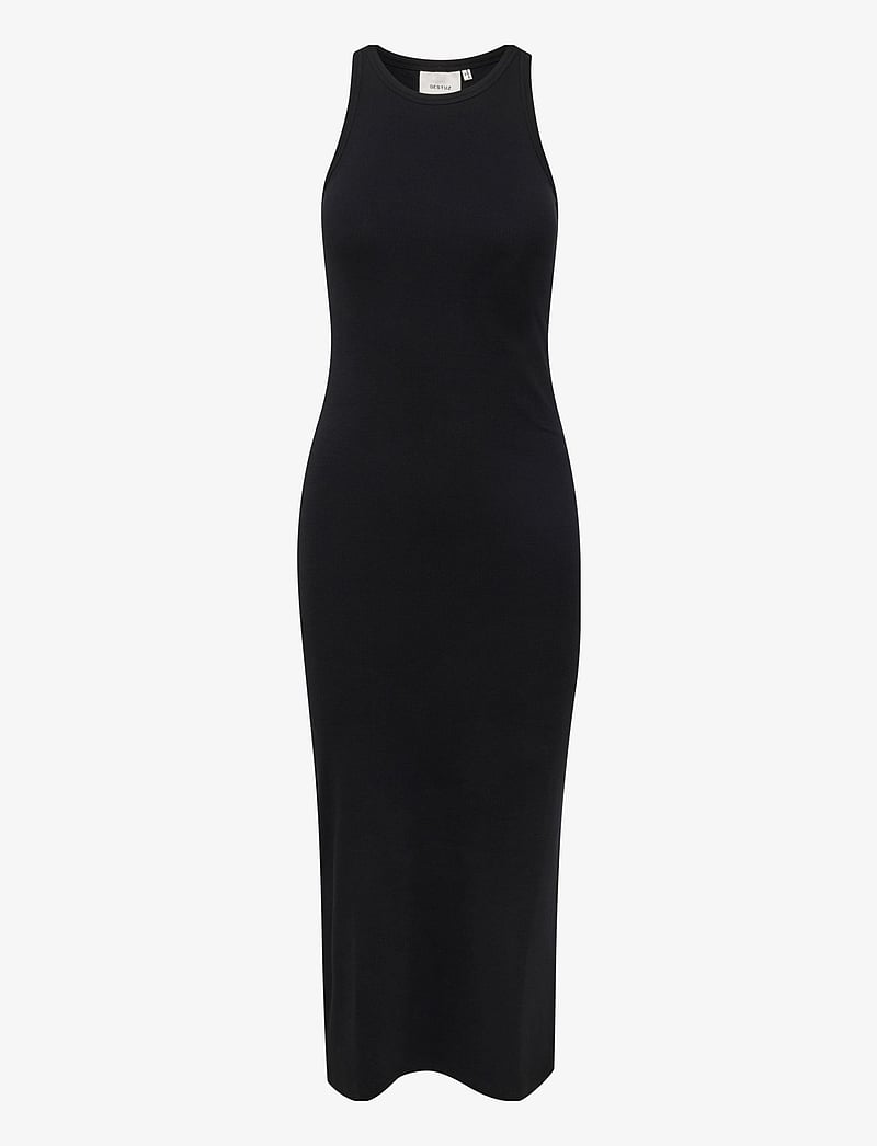 Gestuz - DrewGZ sl long dress NOOS - bodycon dresses - black - 1