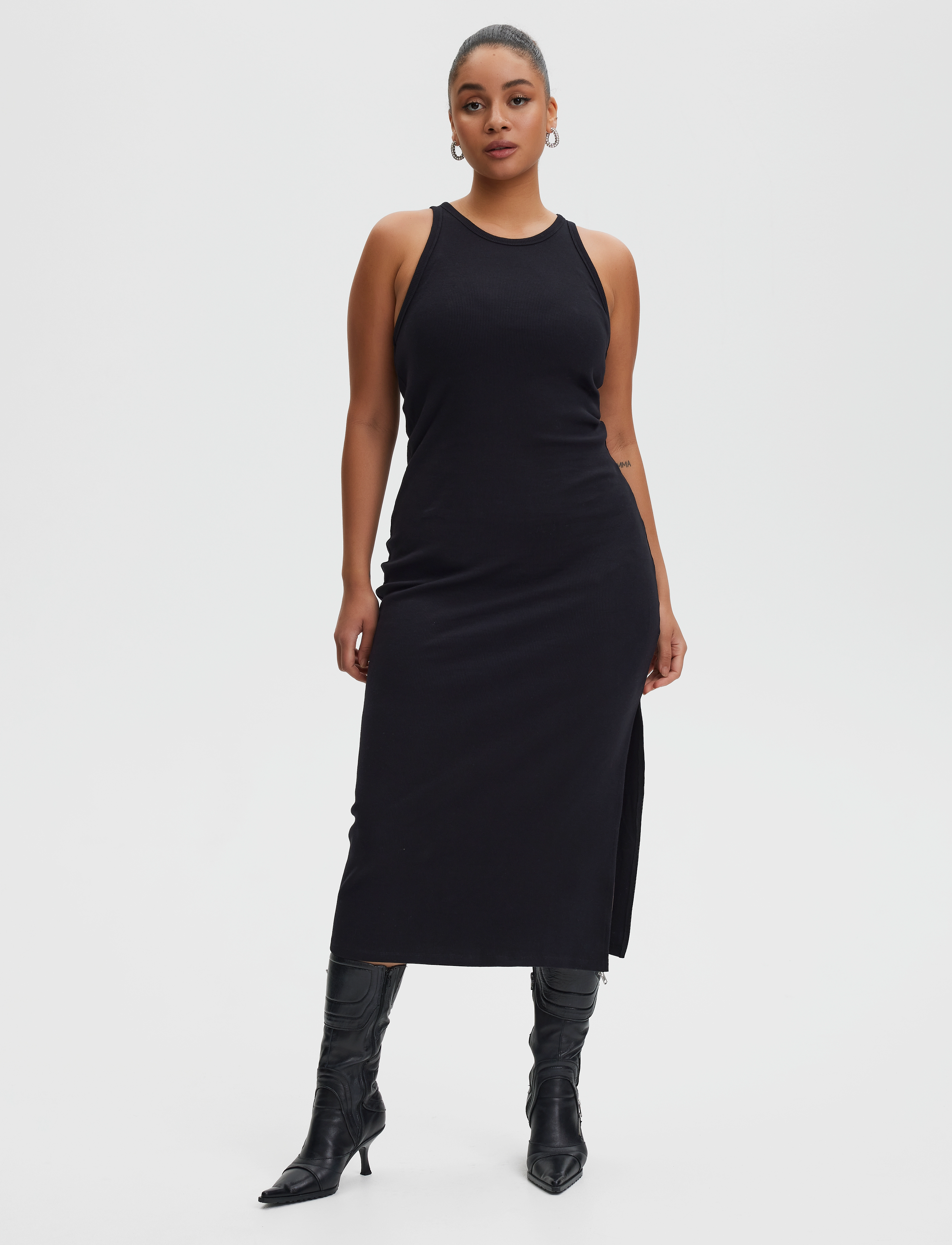 Gestuz - DrewGZ sl long dress NOOS - etuikleider - black - 4