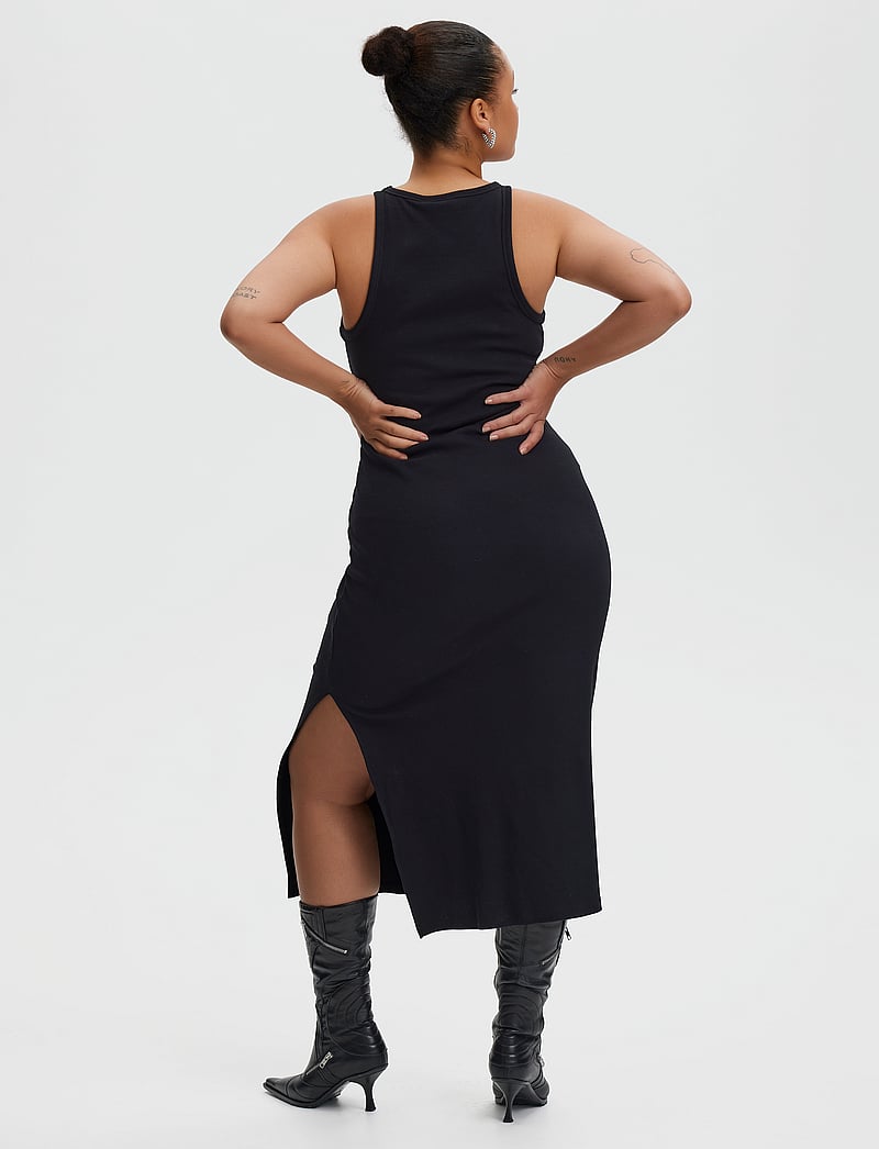 Gestuz - DrewGZ sl long dress NOOS - bodycon dresses - black - 5