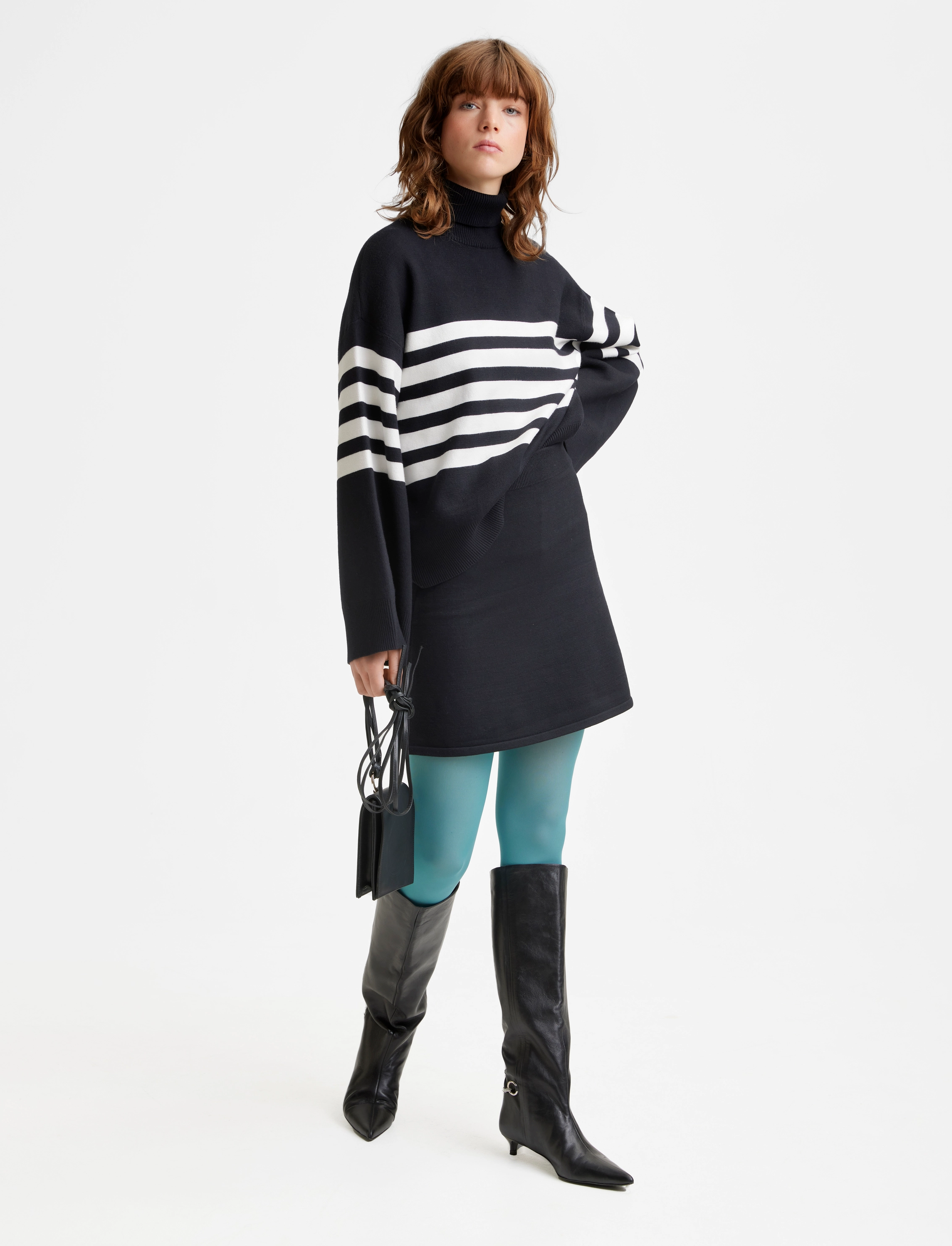 Gestuz - TalliGZ striped pullover - black moonbeam stripe - 2