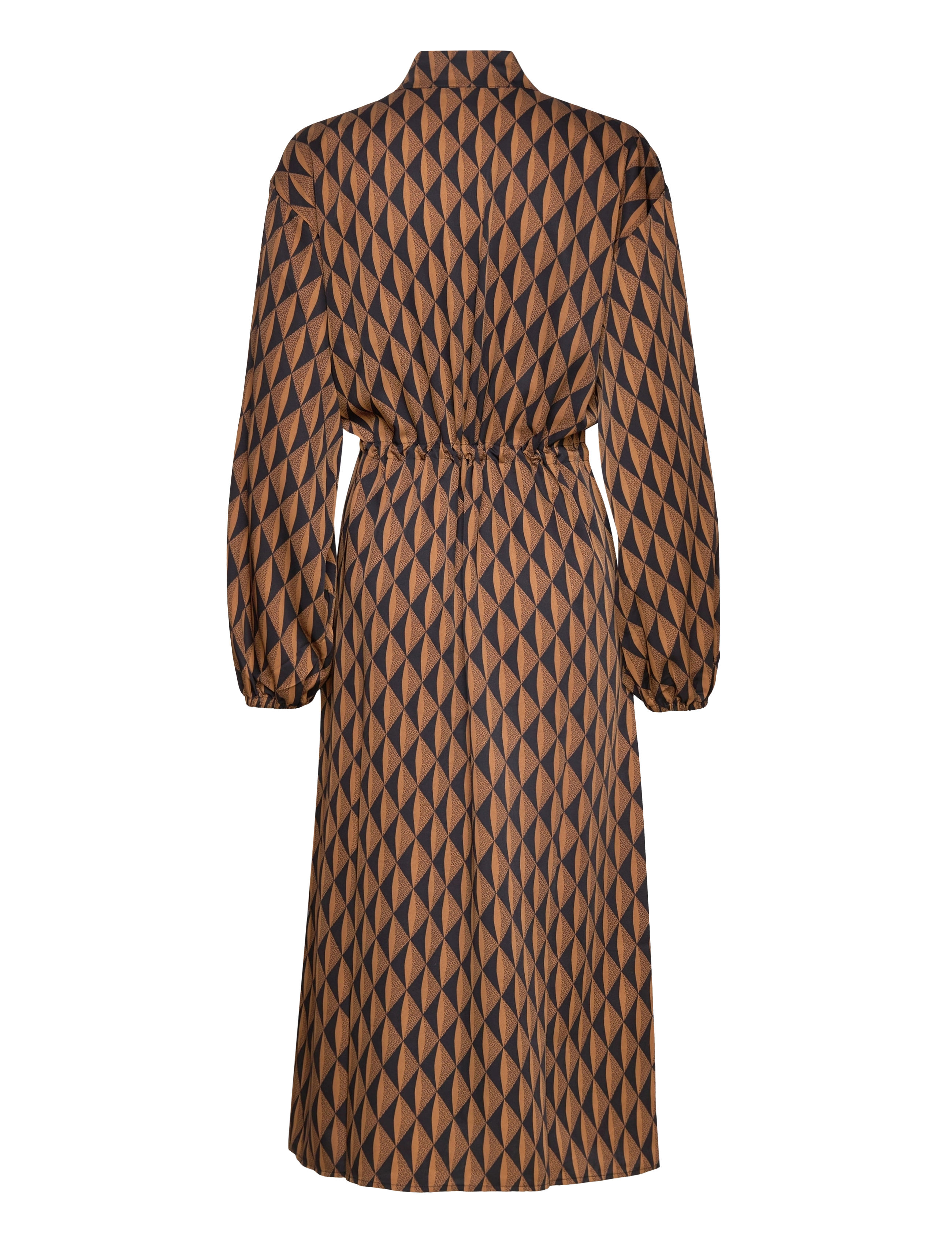 Gestuz - LithildeGZ long dress - brown graphical logo - 2