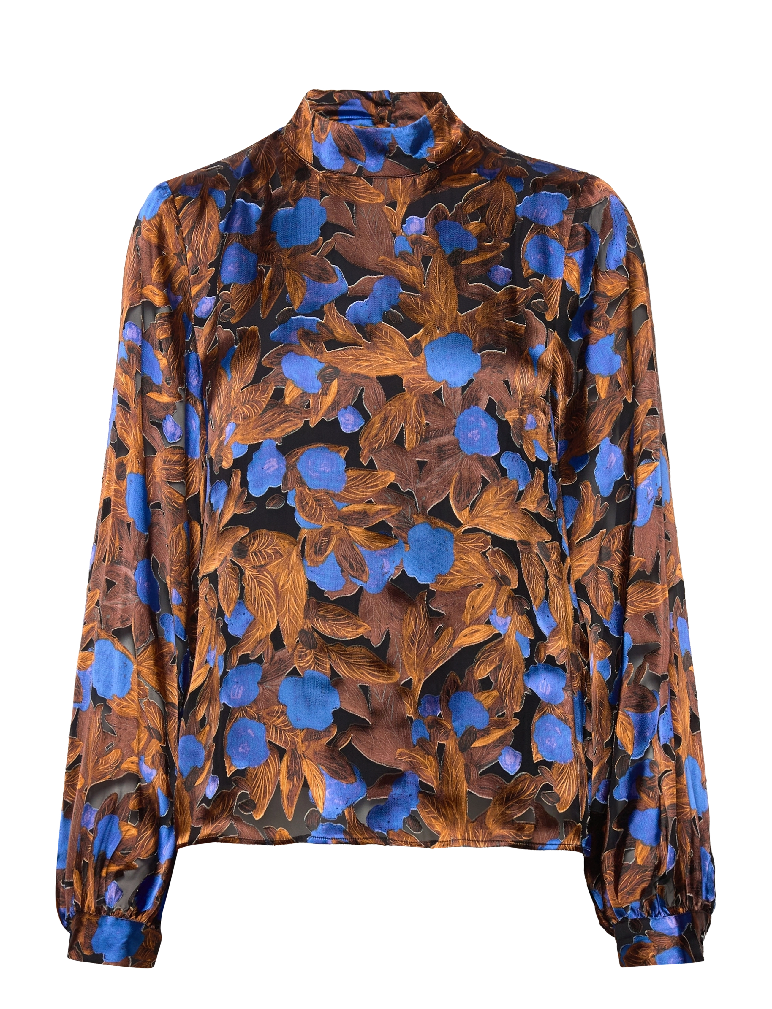 Gestuz - SilkiraGZ blouse - brown/blue flower - 0
