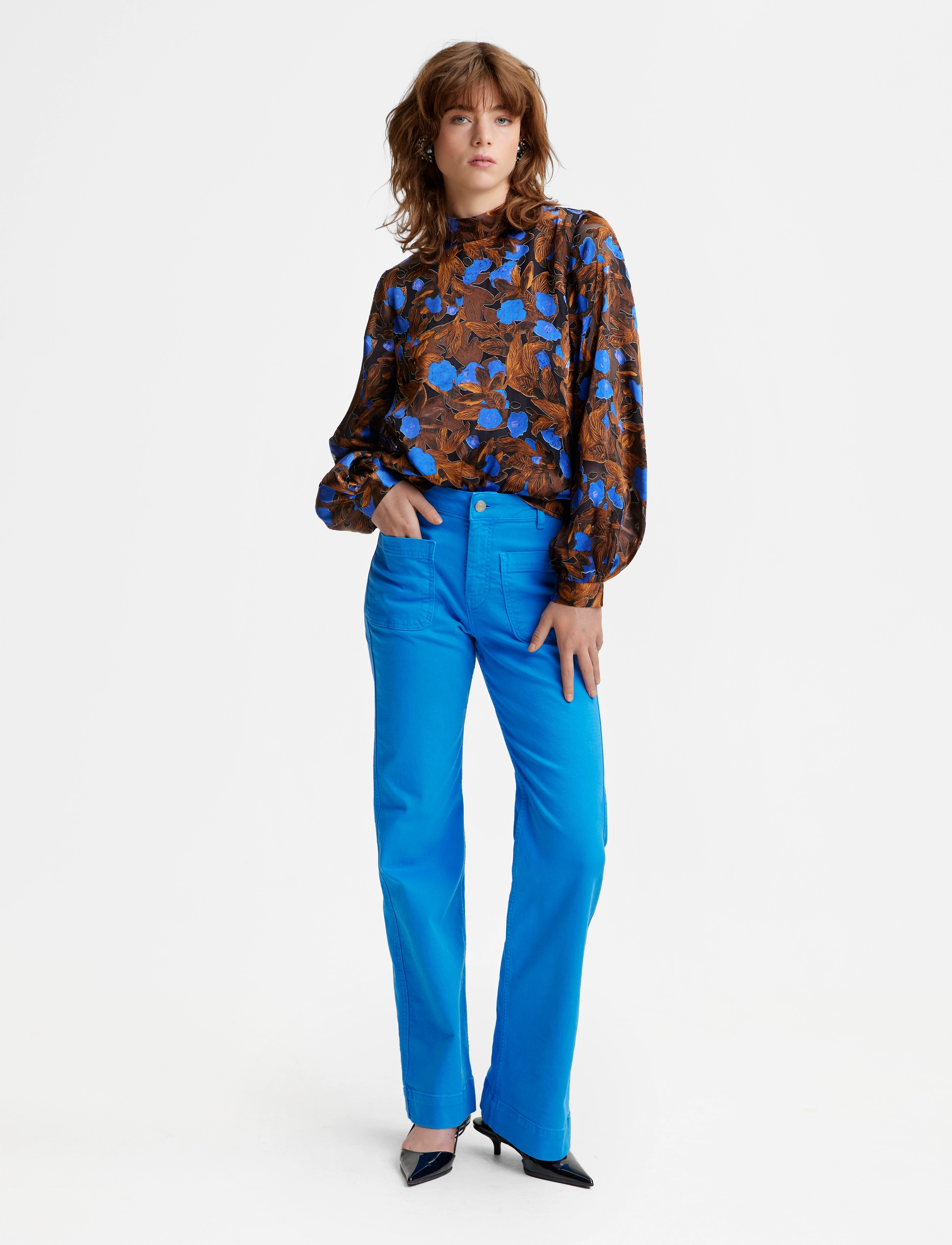 Gestuz - SilkiraGZ blouse - brown/blue flower - 2