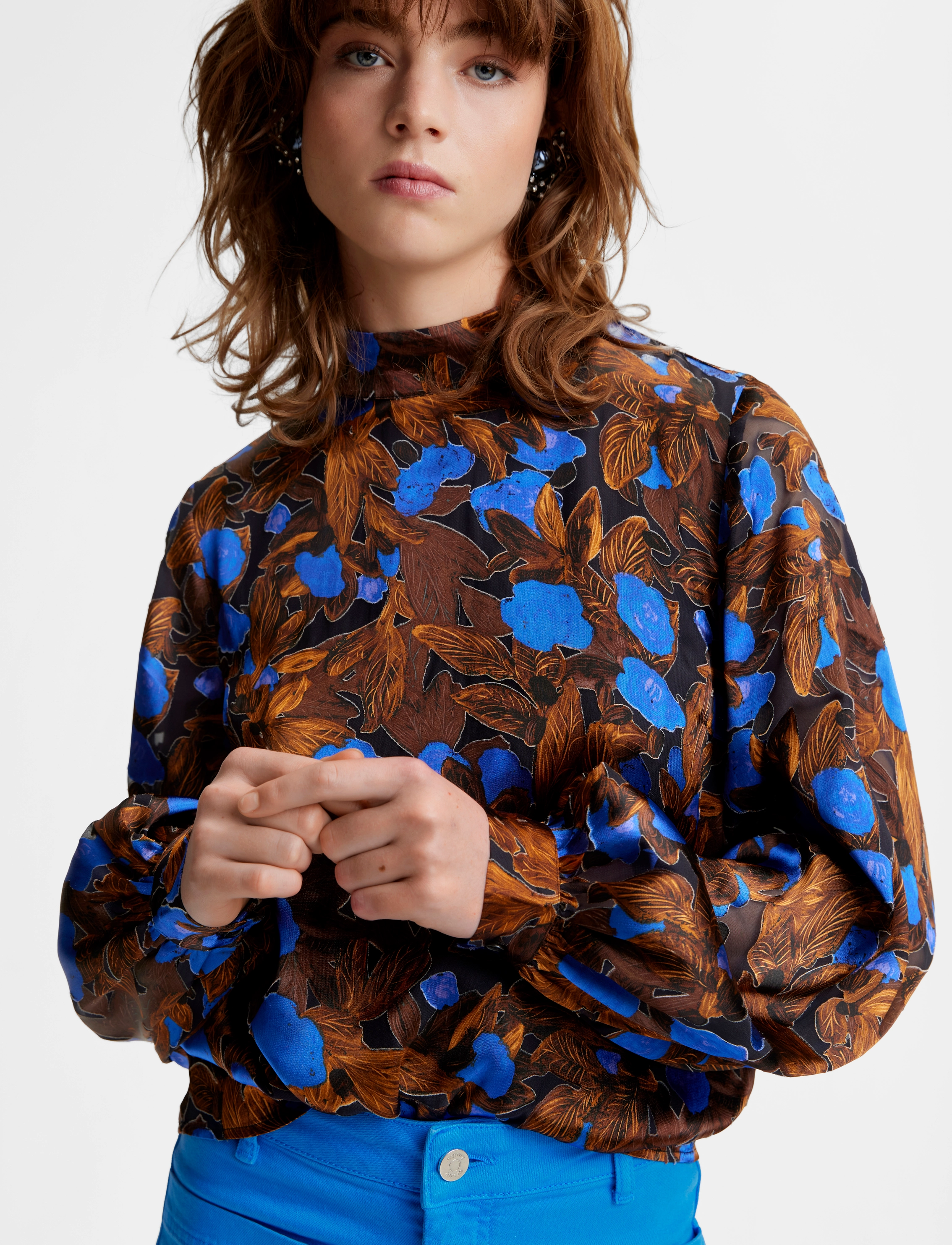 Gestuz - SilkiraGZ blouse - brown/blue flower - 4