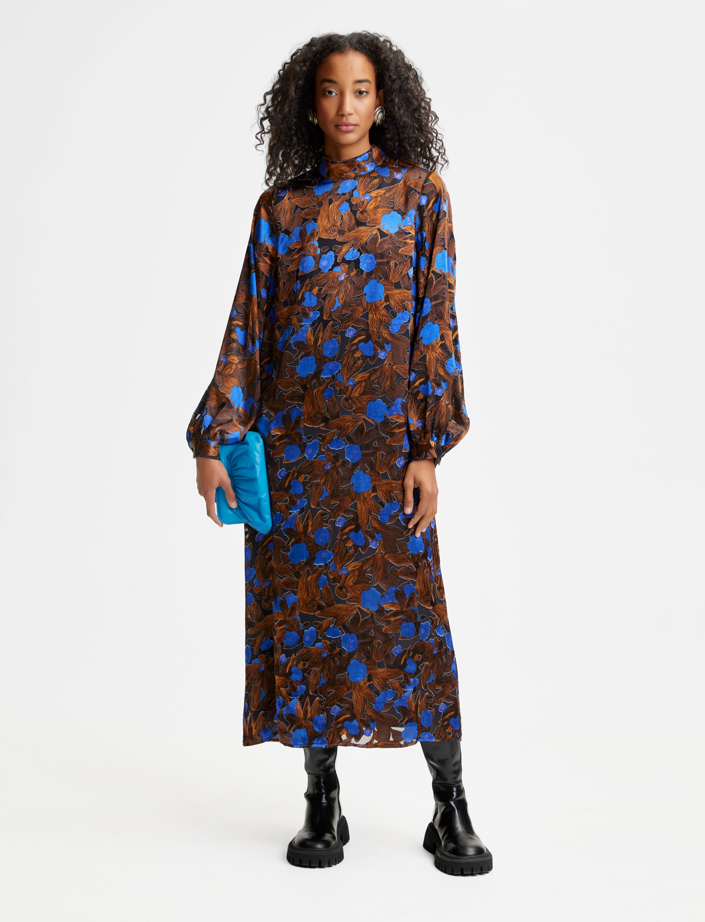 Gestuz - SilkiraGZ dress - brown/blue flower - 2