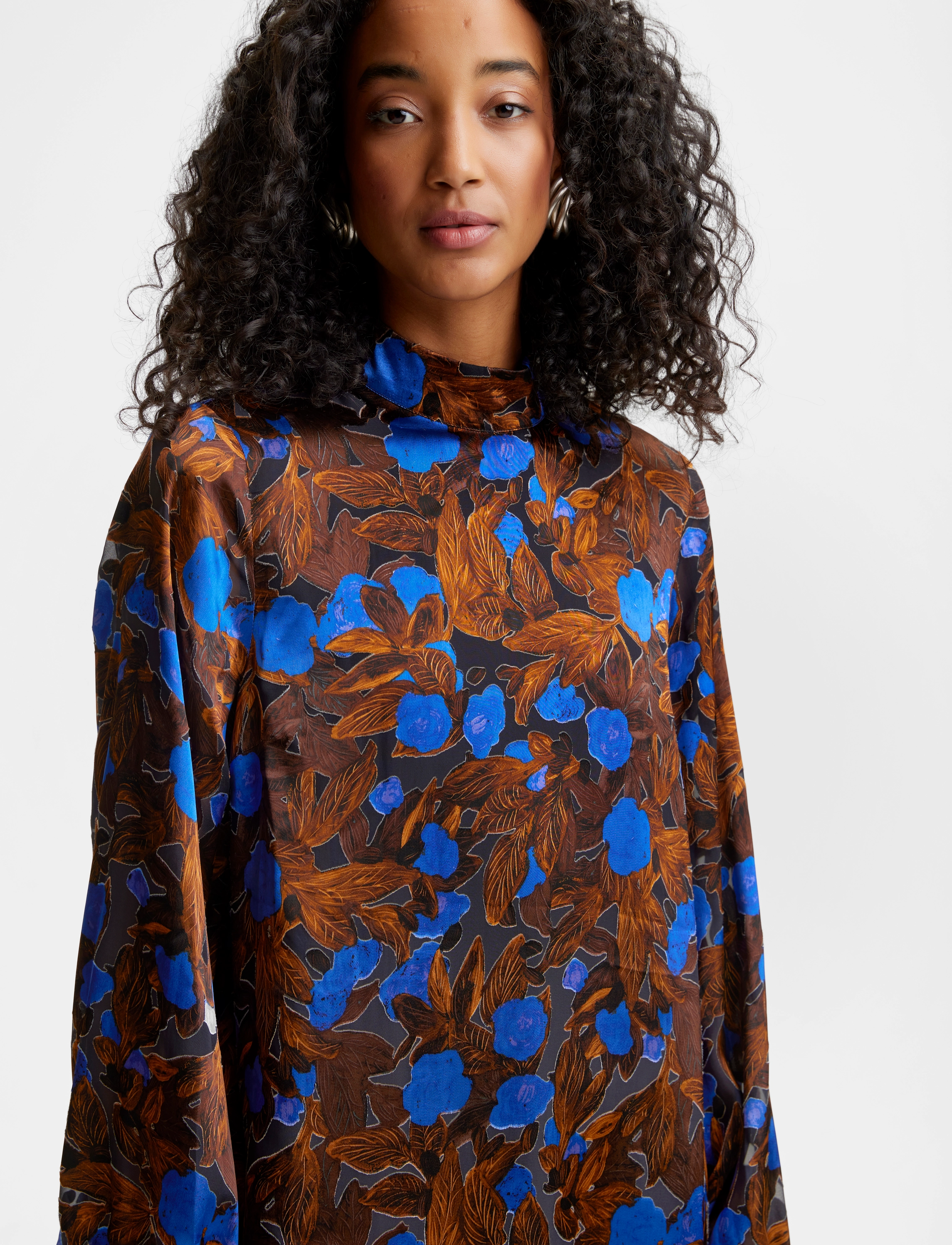 Gestuz - SilkiraGZ dress - brown/blue flower - 4