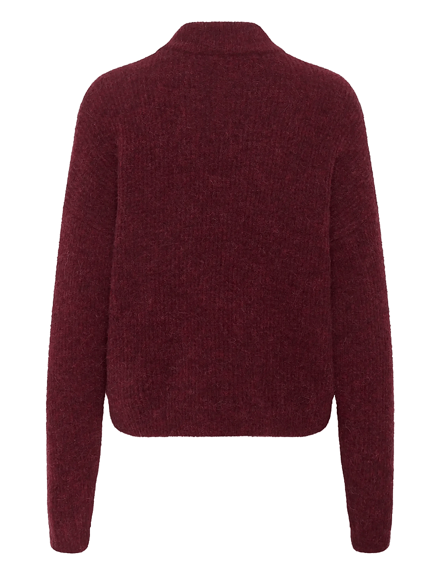 Gestuz - AlphaGZ short cardigan - kardiganai - blood red mÉlange - 2