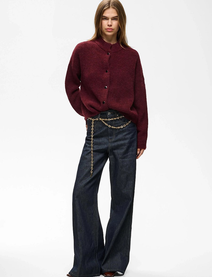 Gestuz - AlphaGZ short cardigan - kardiganai - blood red mÉlange - 5