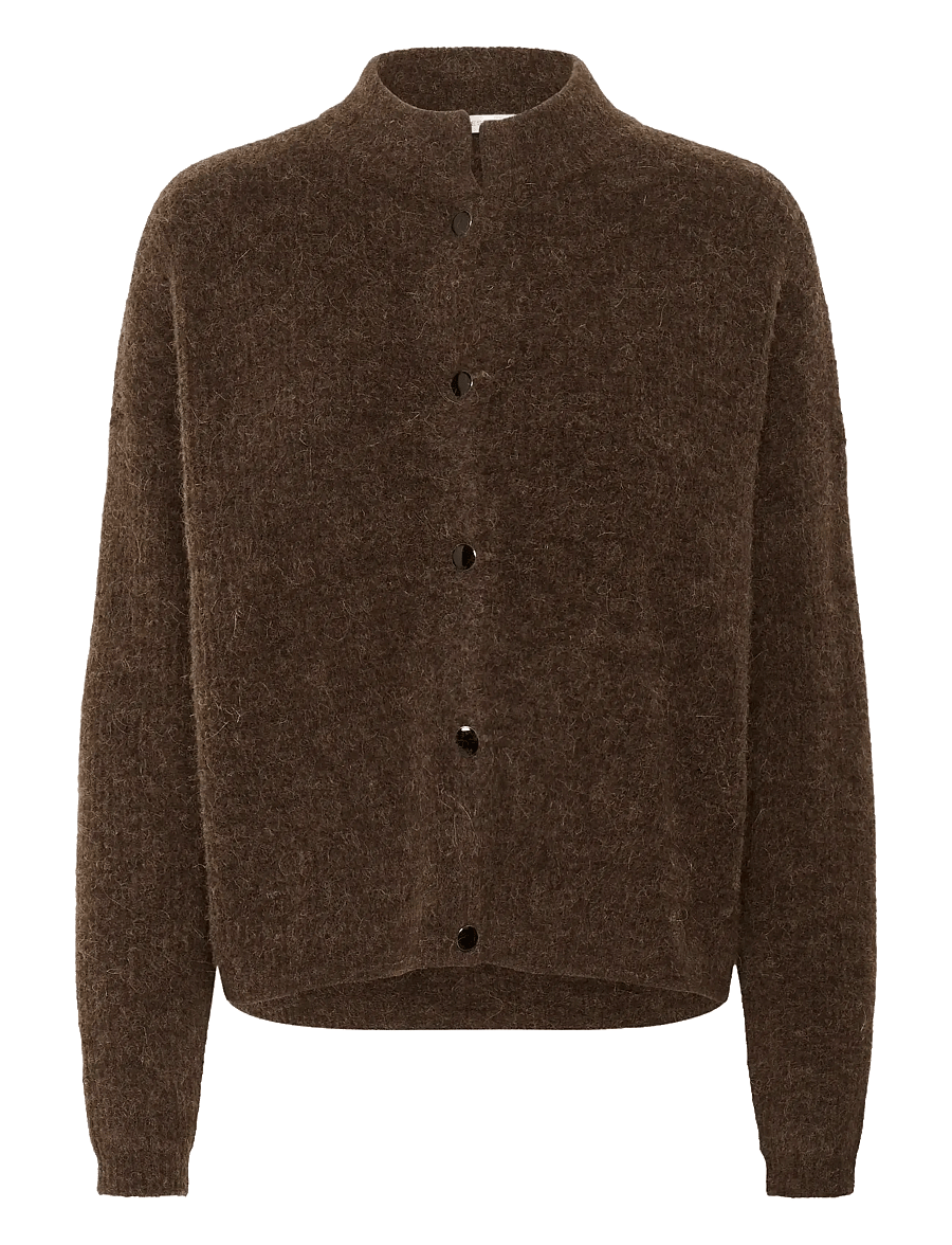 Gestuz - AlphaGZ short cardigan - koftor - buff mÉlange - 0