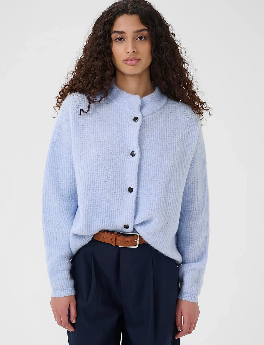 Gestuz - AlphaGZ short cardigan - cardigans - centaurea mÉlange - 0