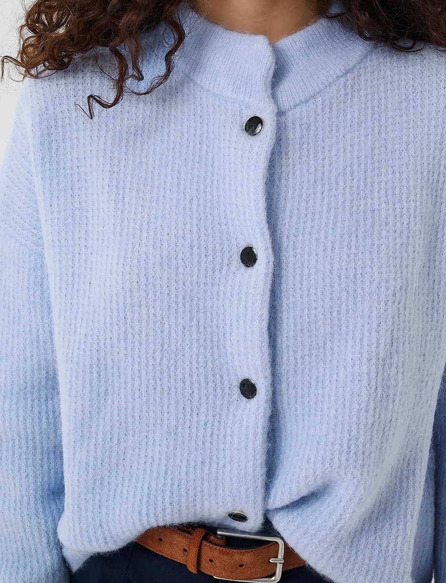 Gestuz - AlphaGZ short cardigan - cardigans - centaurea mÉlange - 5