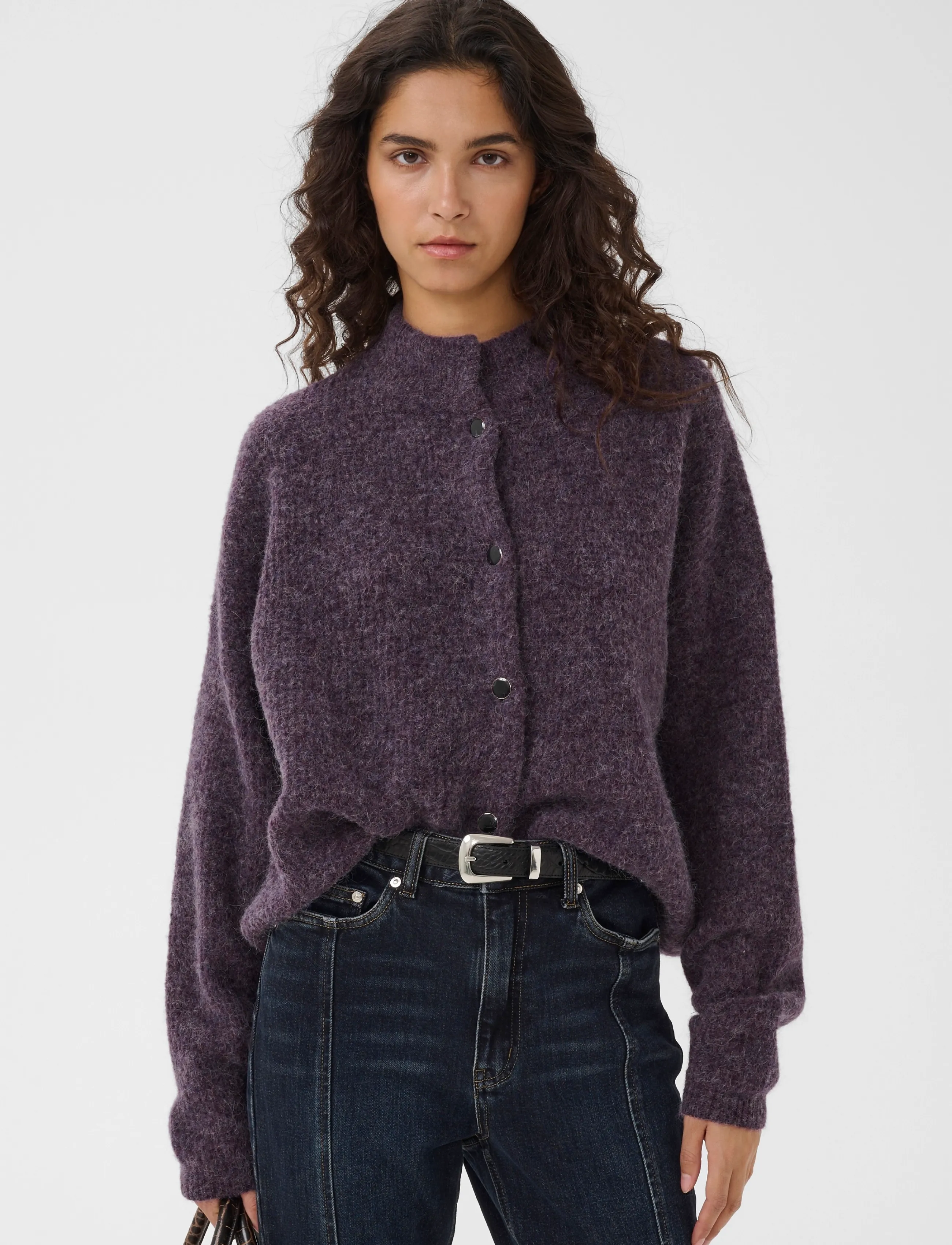 Gestuz - AlphaGZ short cardigan - koftor - juniper mÉlange - 2