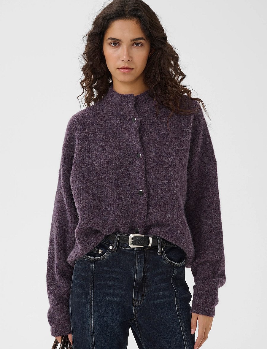 Gestuz - AlphaGZ short cardigan - cardigans - juniper mÉlange - 2