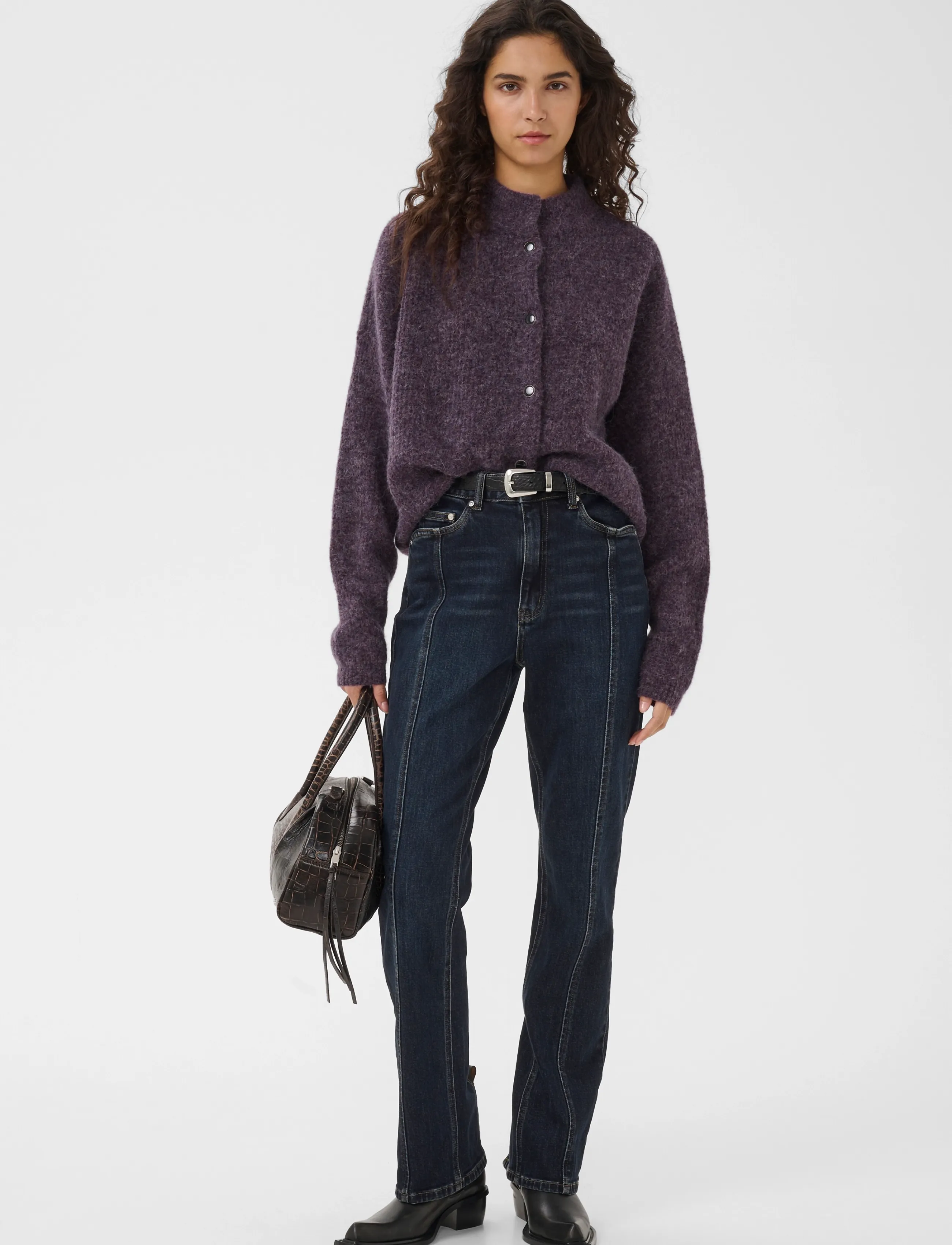 Gestuz - AlphaGZ short cardigan - koftor - juniper mÉlange - 3