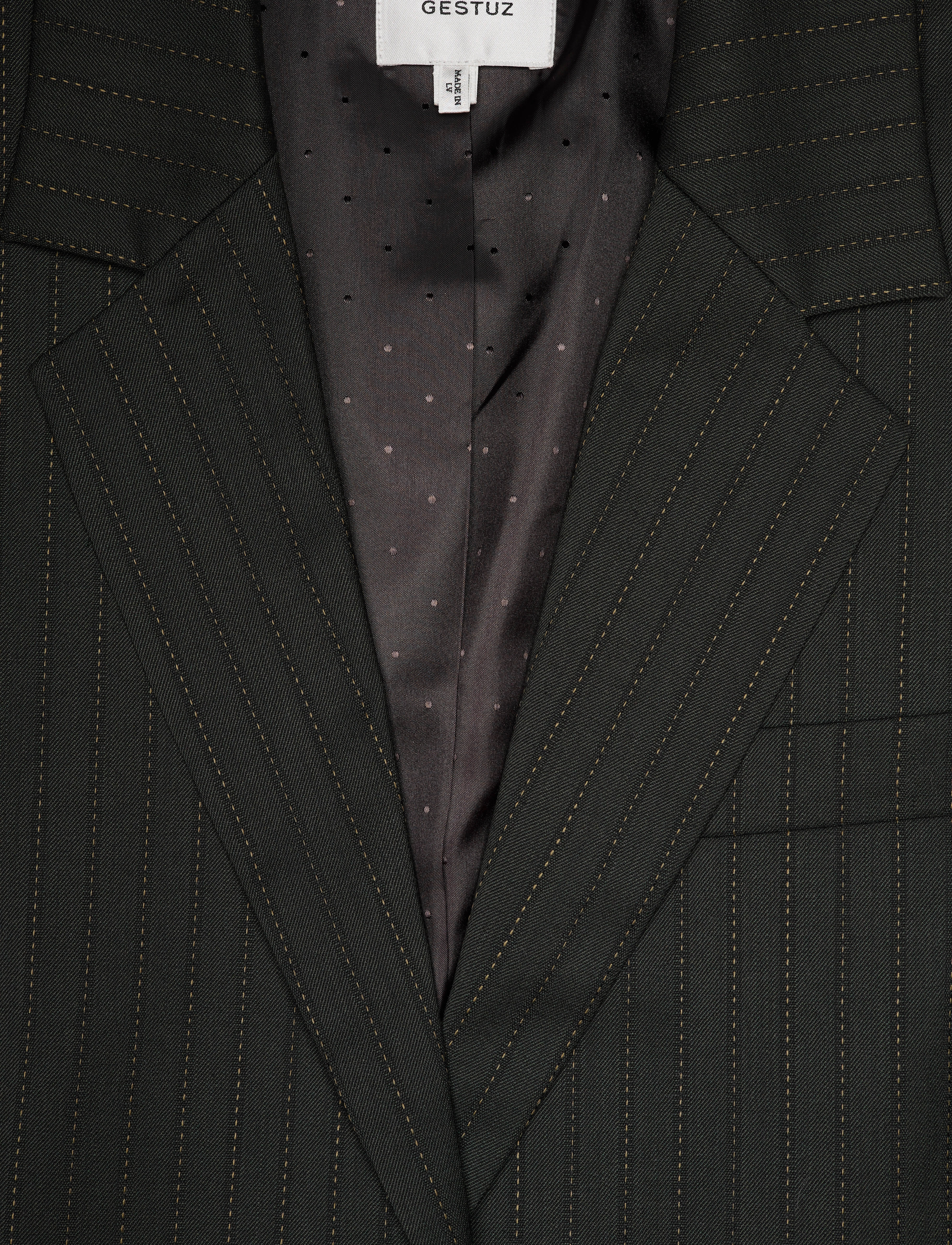 Gestuz - KamarieGZ blazer - dark green pinstripe - 4