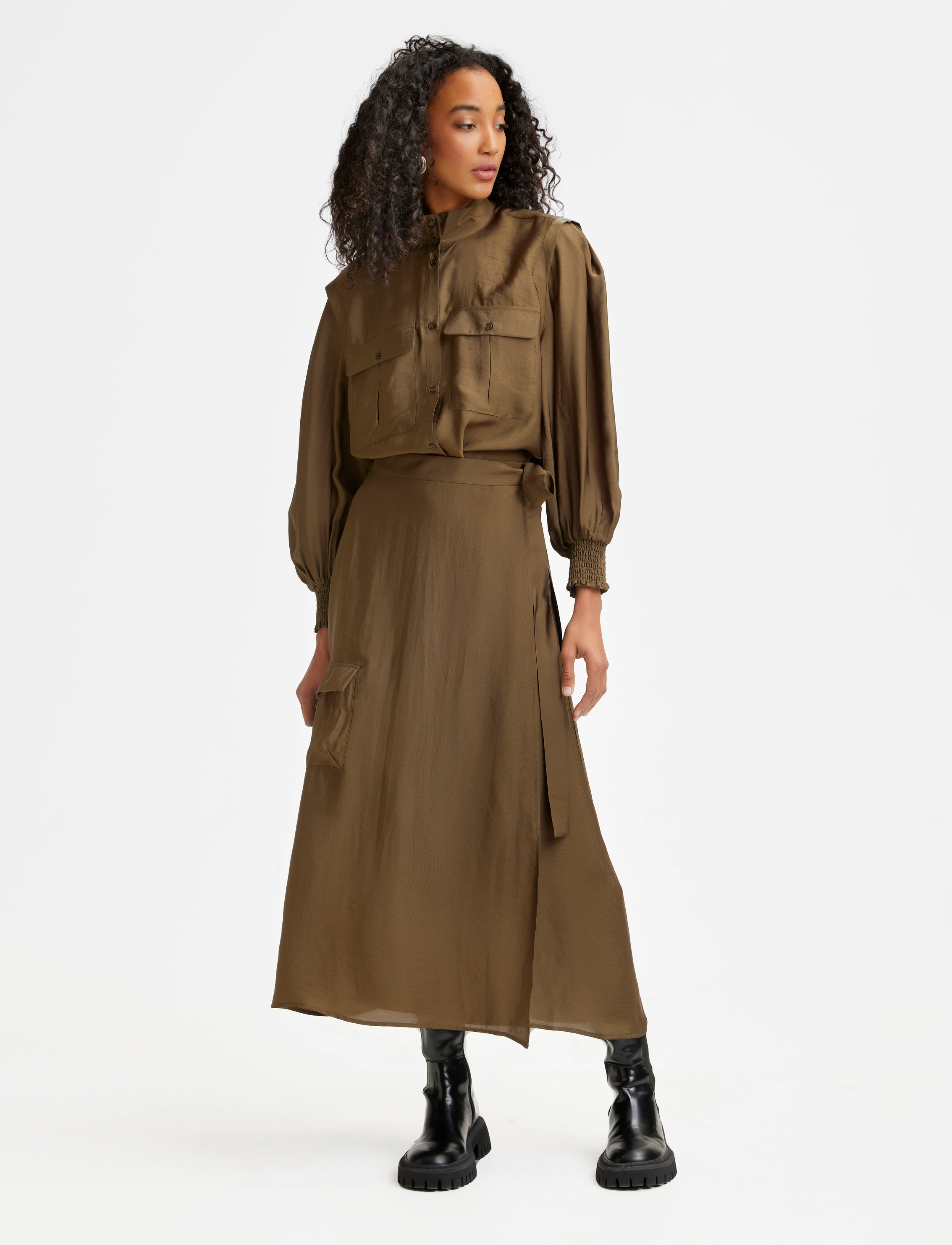 Gestuz - LuellaGZ cargo skirt - dark olive - 2