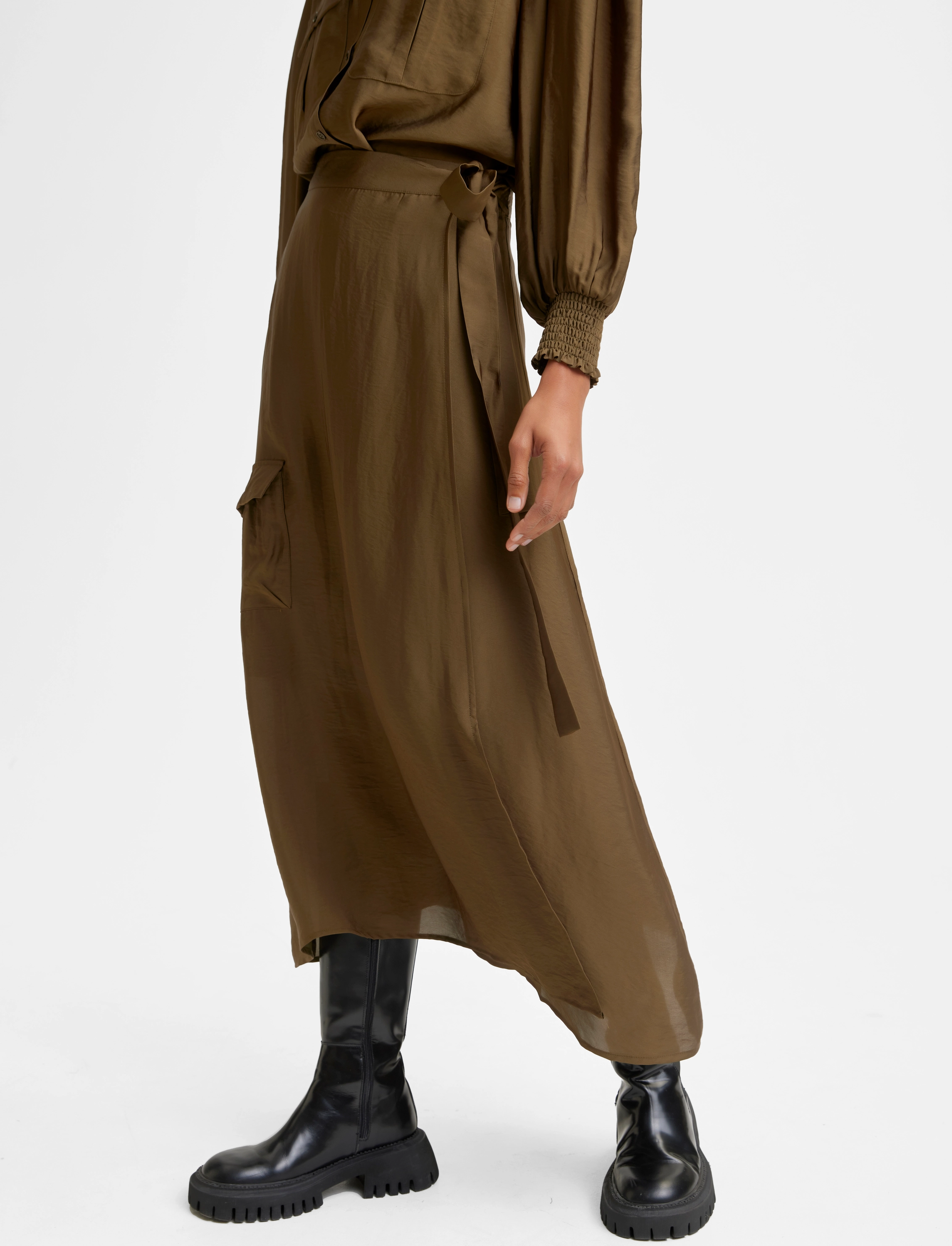 Gestuz - LuellaGZ cargo skirt - dark olive - 4