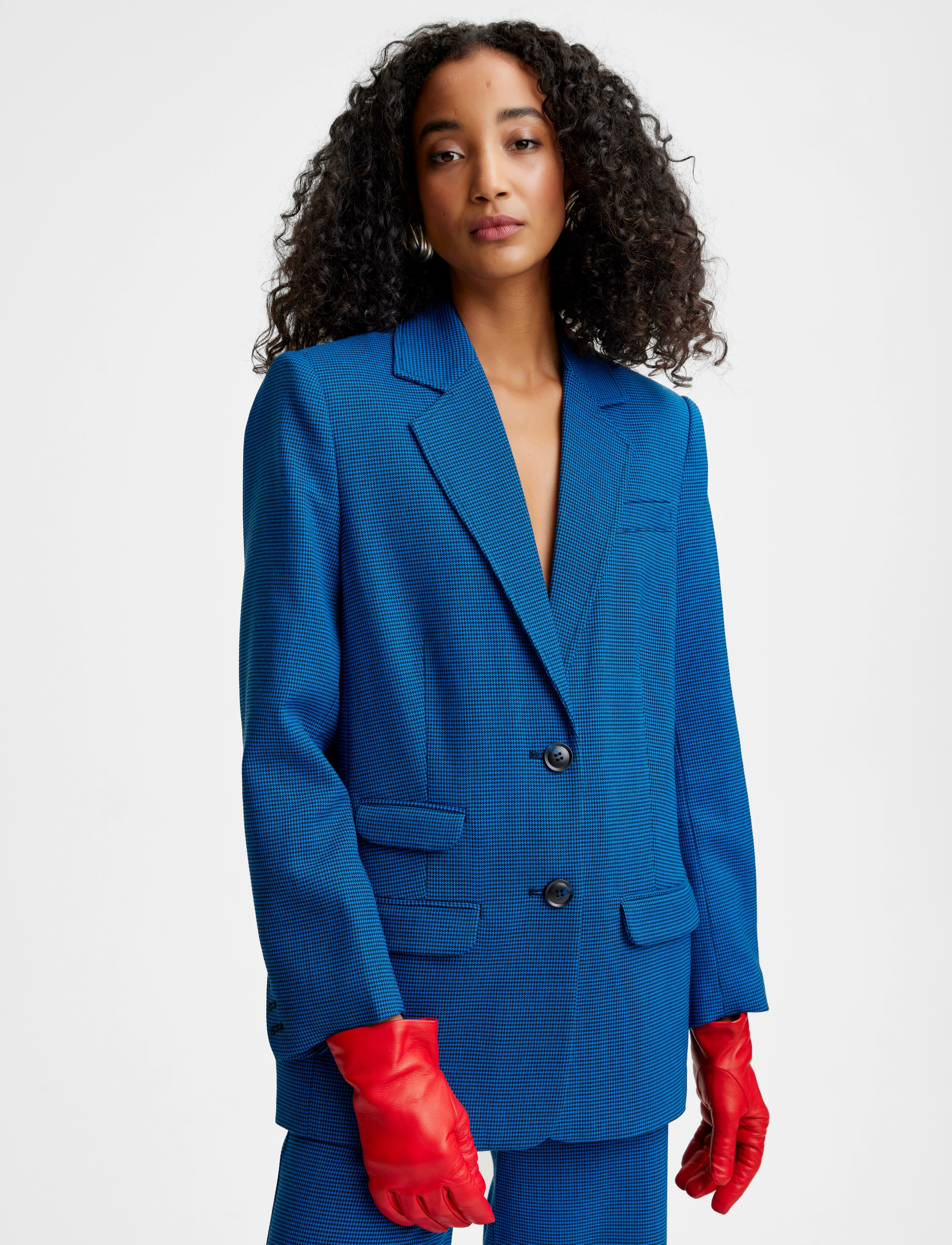 Gestuz - OttaviaGZ blazer - directoire blue houndstooth - 4
