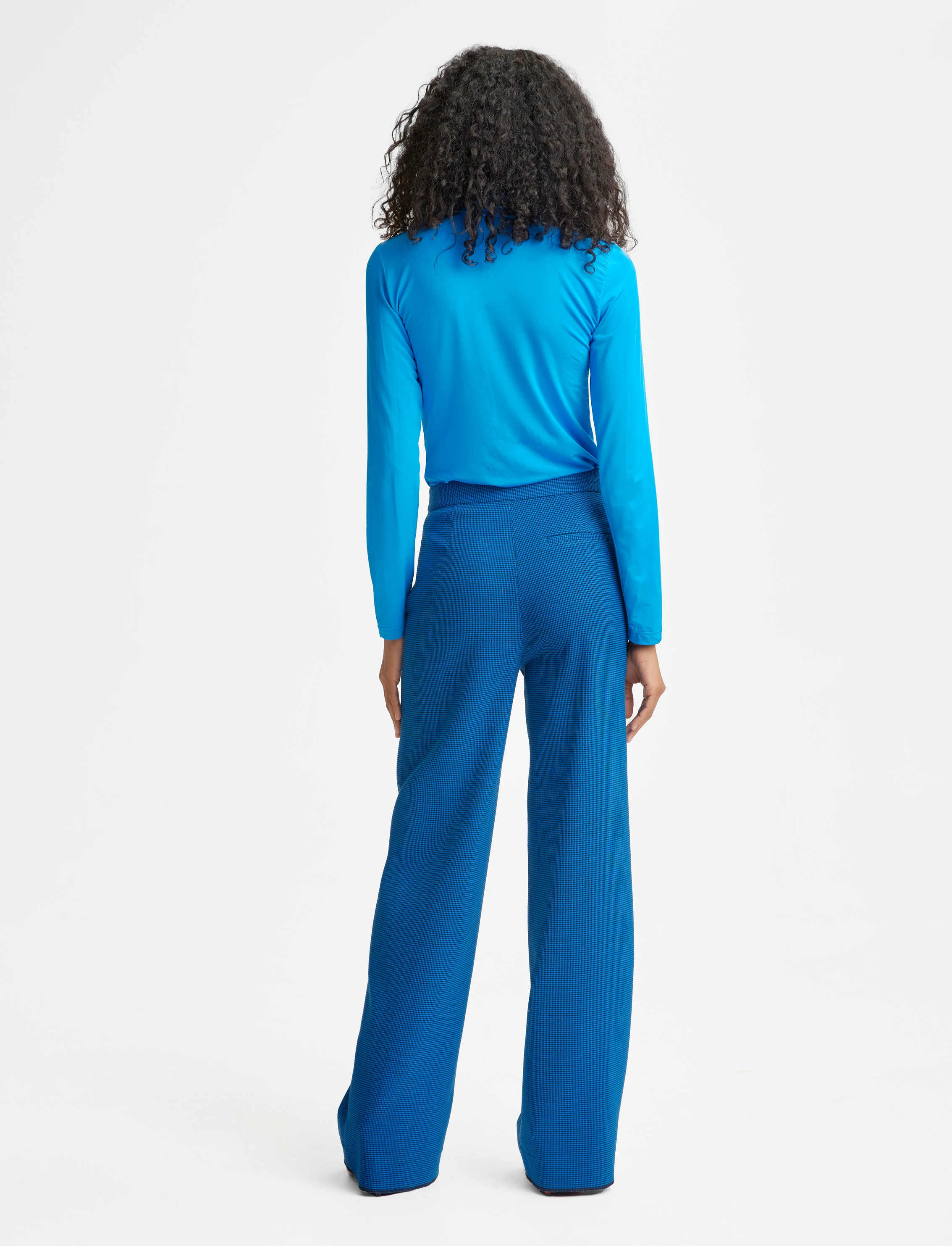 Gestuz - OttaviaGZ MW pants - directoire blue houndstooth - 3