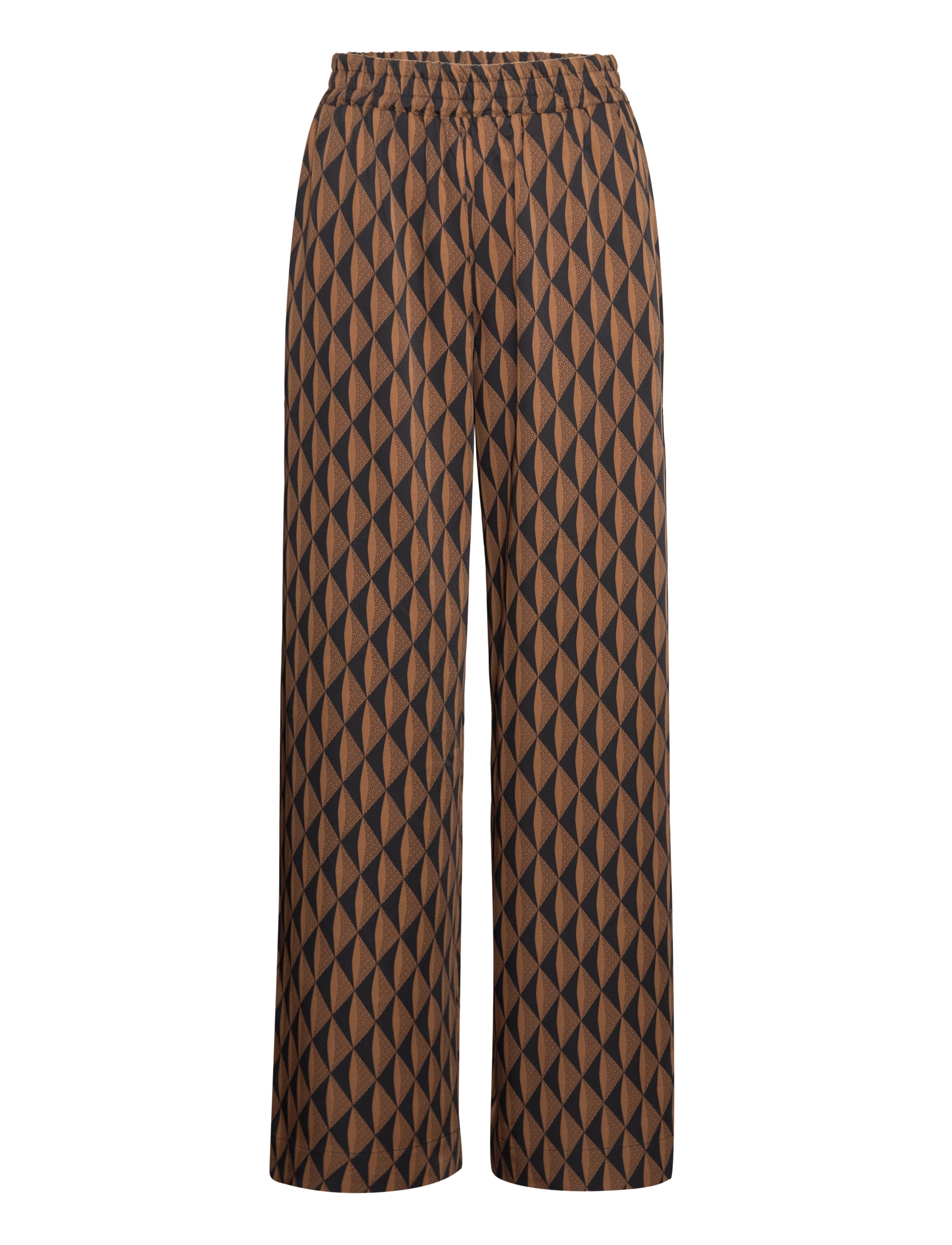 Gestuz - LithildeGZ HW pants - brown graphical logo - 0