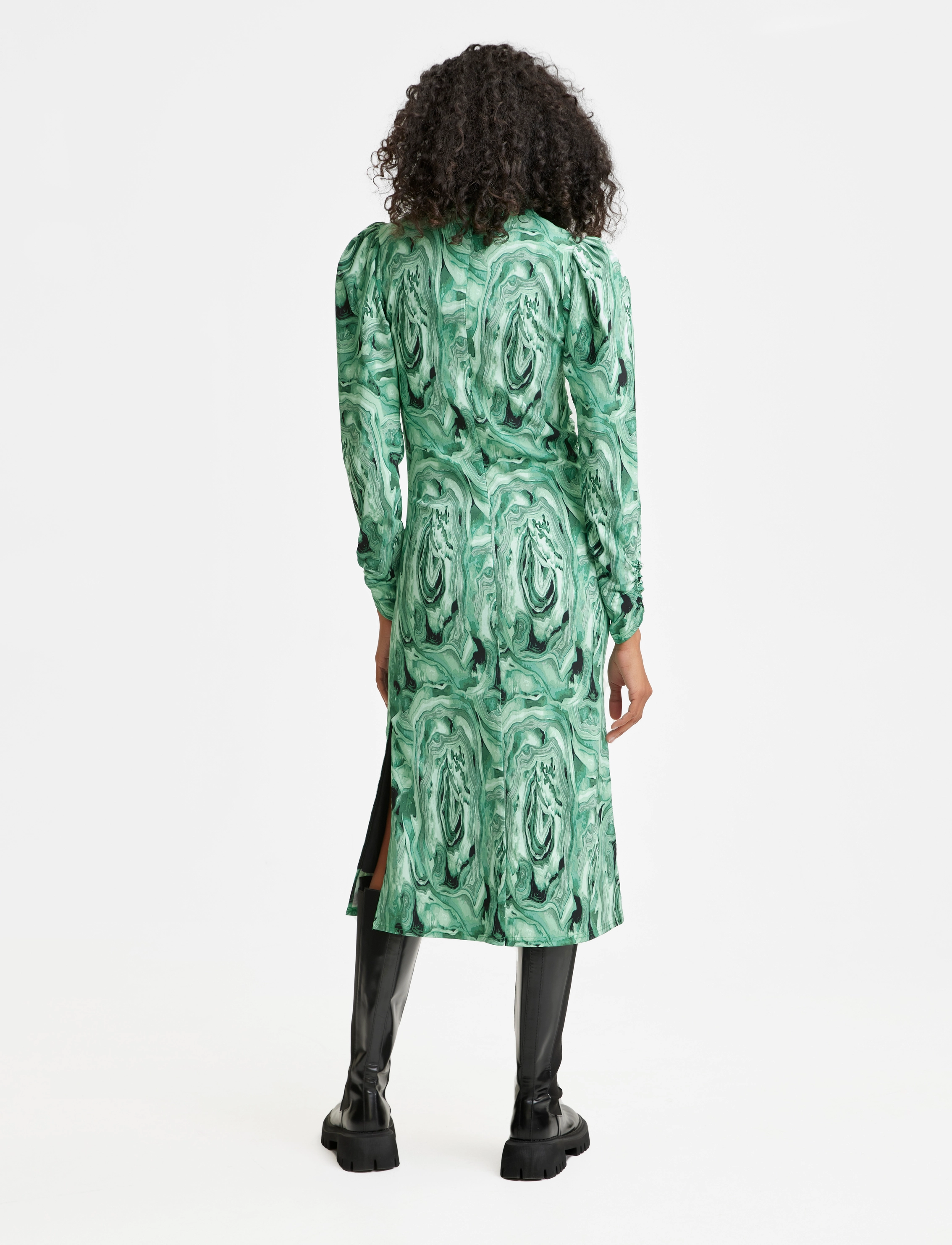 Gestuz - RavaGZ slim midi dress - green amethyst - 4