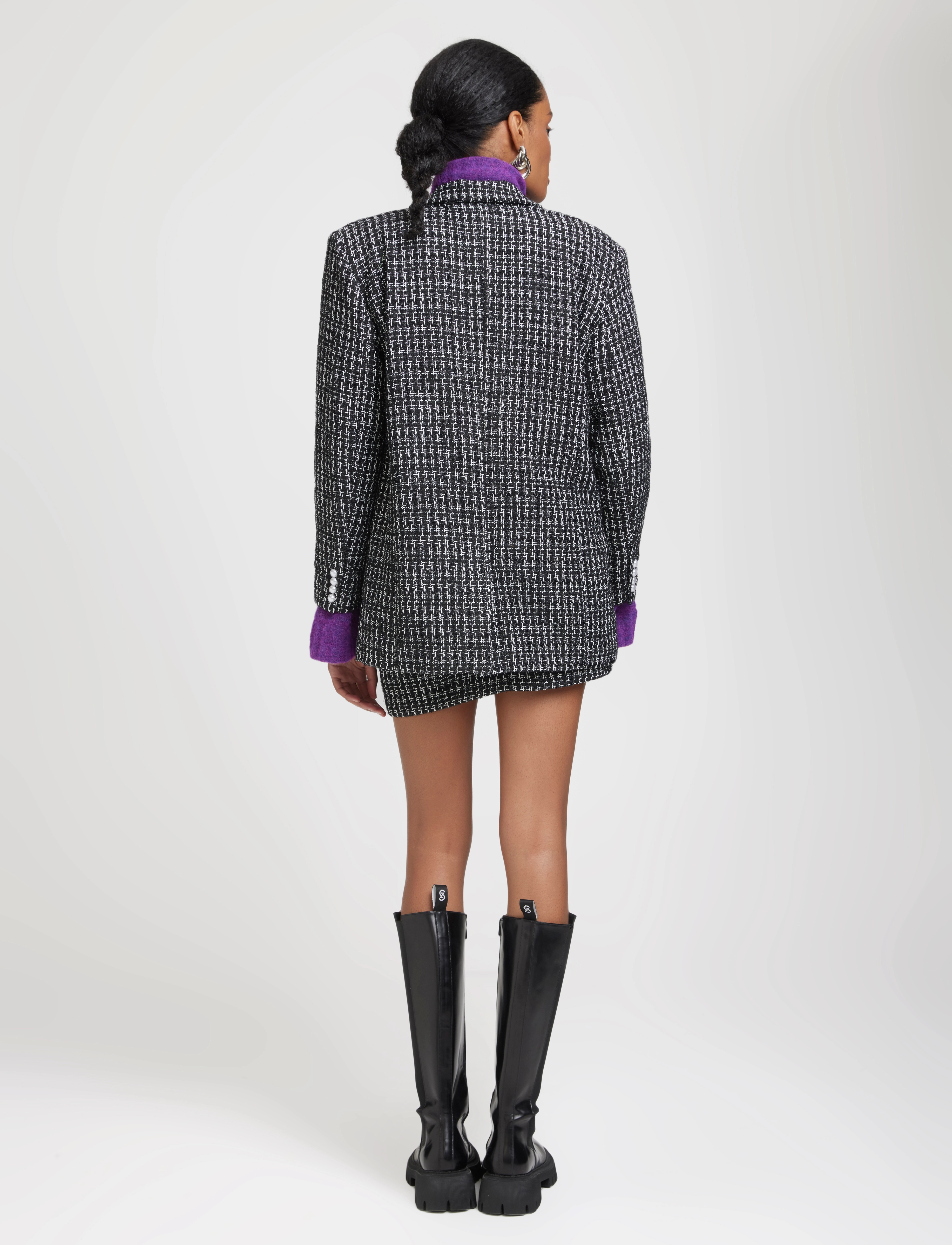 Gestuz - KantaGZ OZ blazer - black/white boucle - 3