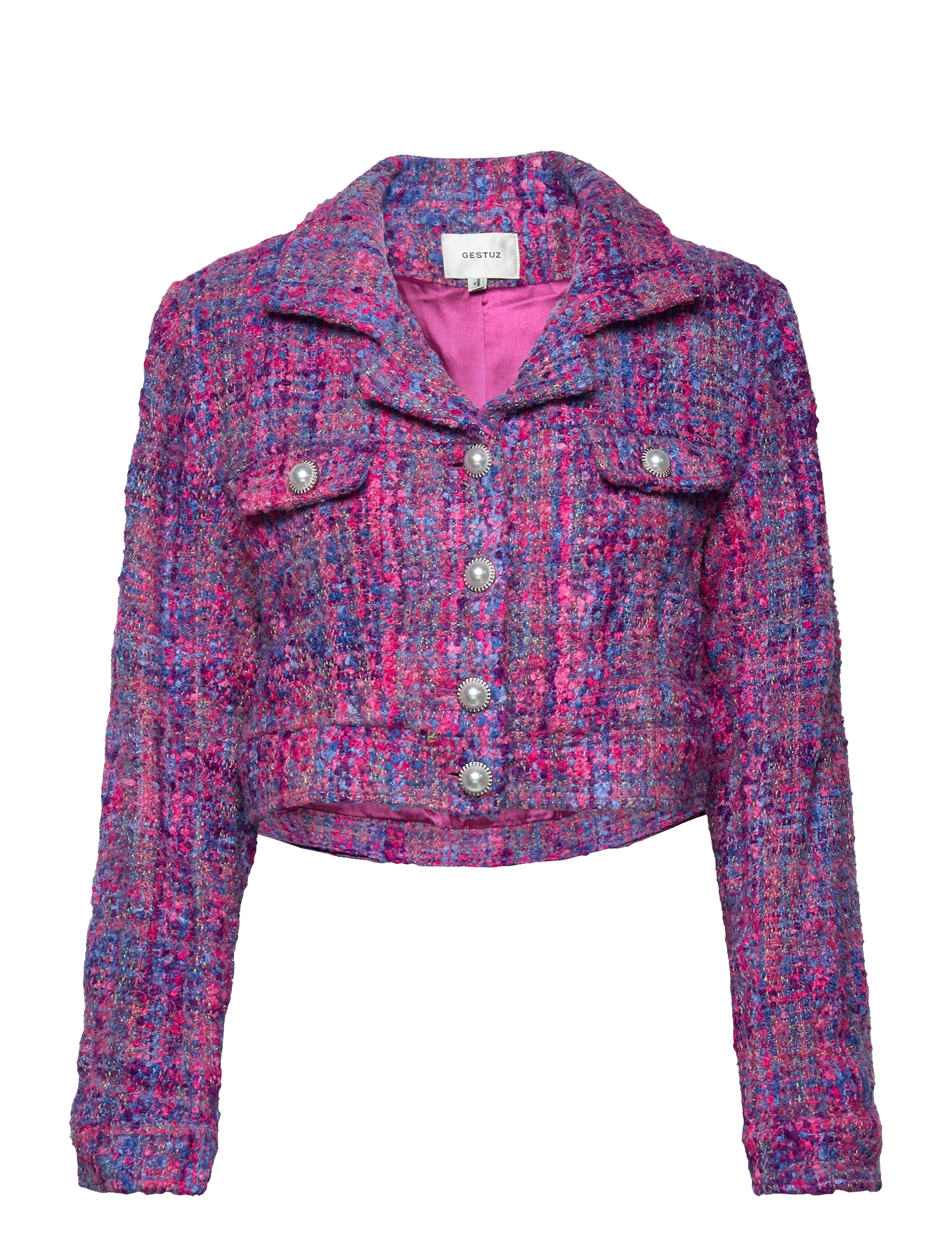 Gestuz - NyaGZ short jacket - pink multi tweed - 0