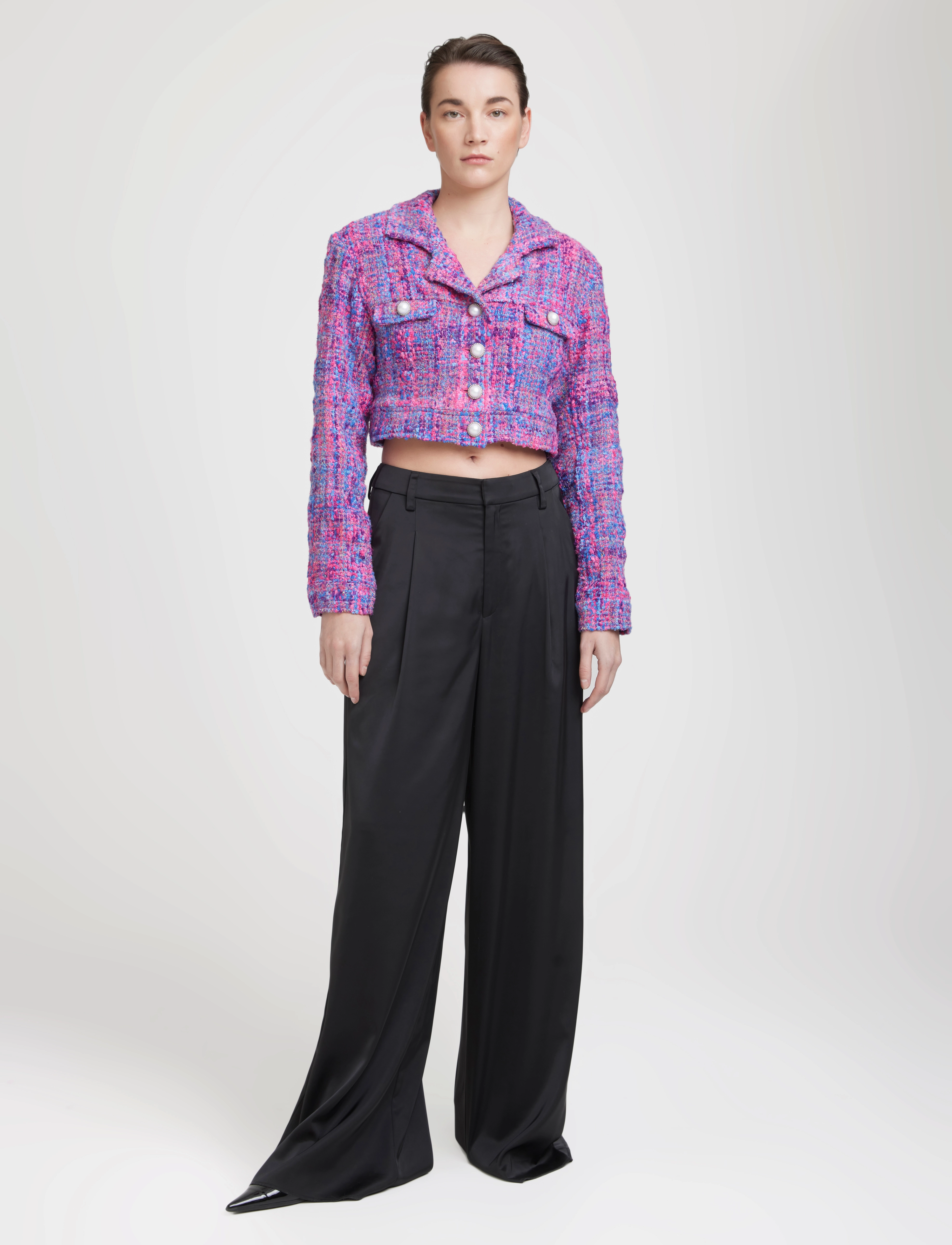 Gestuz - NyaGZ short jacket - pink multi tweed - 2