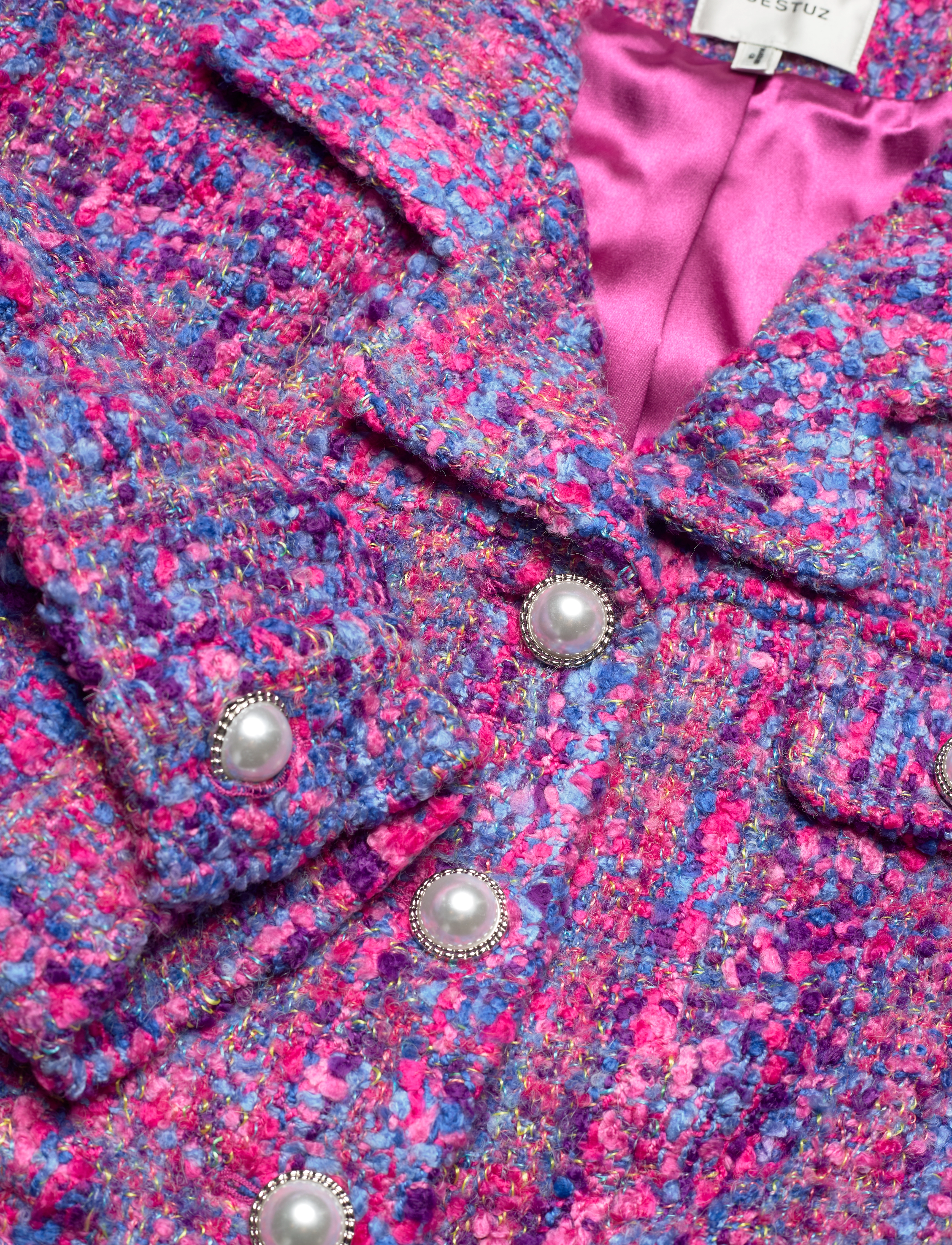 Gestuz - NyaGZ short jacket - pink multi tweed - 5