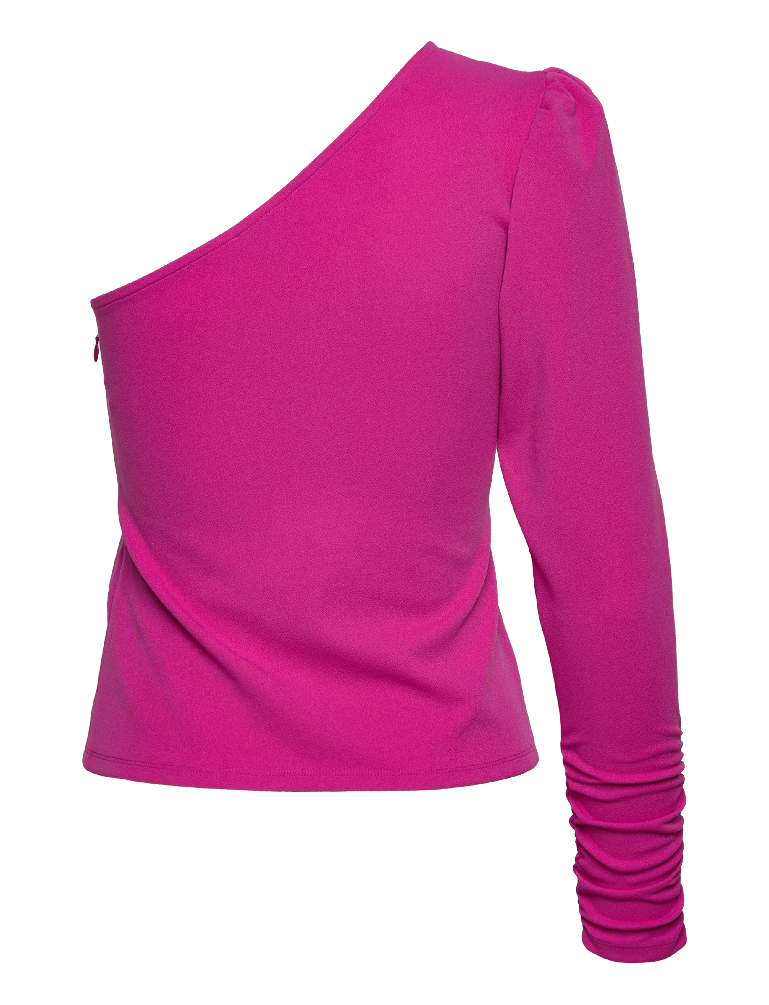 Gestuz - SelahGZ one shoulder - langærmede toppe - fuchsia red - 2