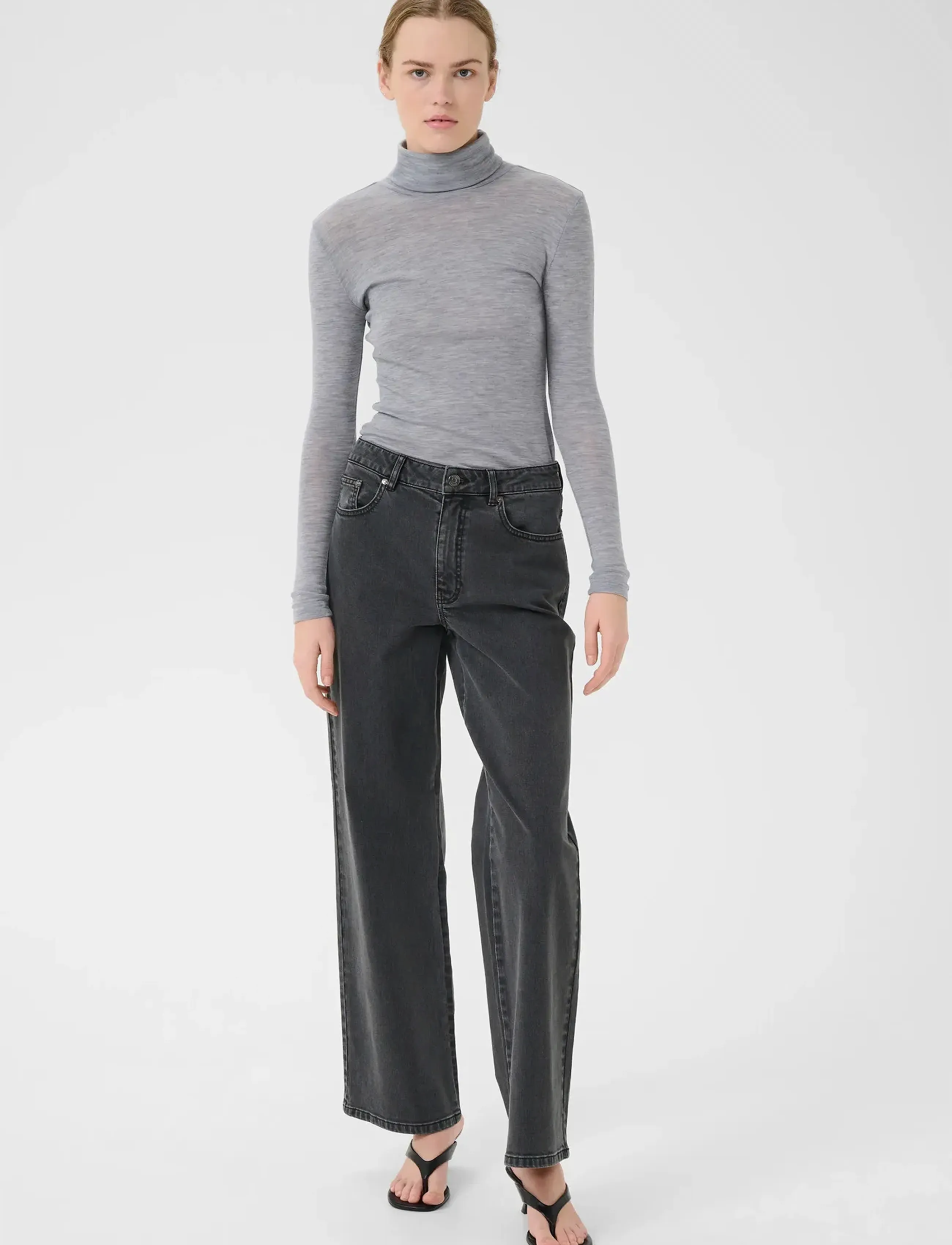 Gestuz - NiniaGZ wool rollneck NOOS - rullekraver - grey mÉlange - 3