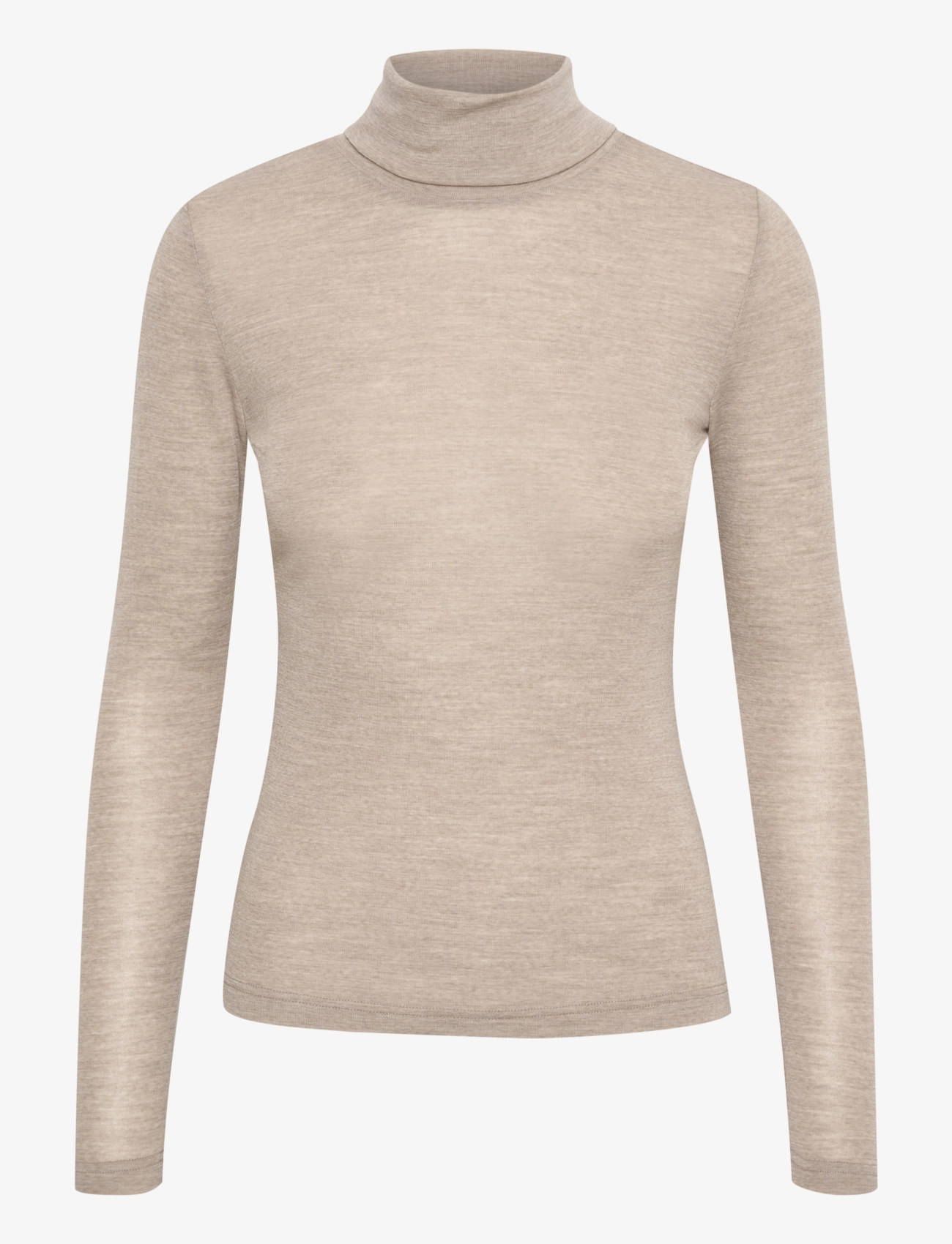 Gestuz NiniaGZ wool rollneck NOOS - Tøj - SAND MELANGE / beige