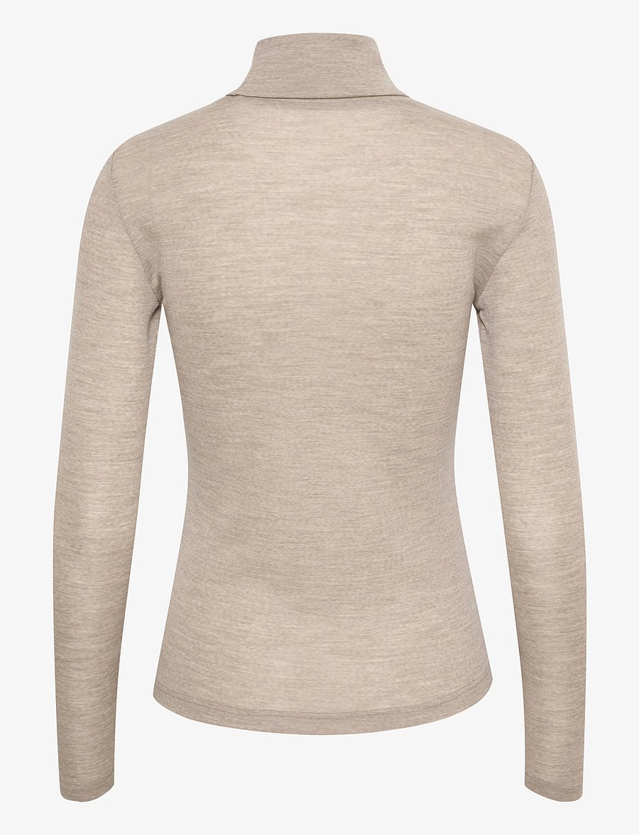 Gestuz - NiniaGZ wool rollneck NOOS - rullekraver - sand melange - 2