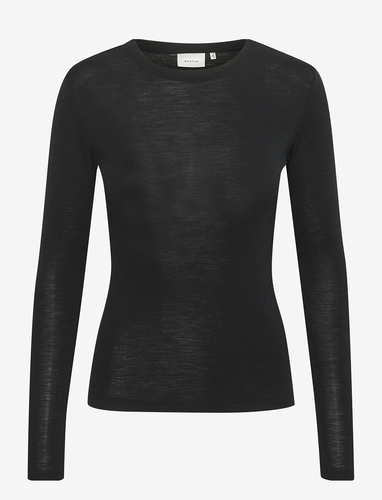 Gestuz - NiniaGZ ls wool roundneck NOOS - efterårstøj - black - 0