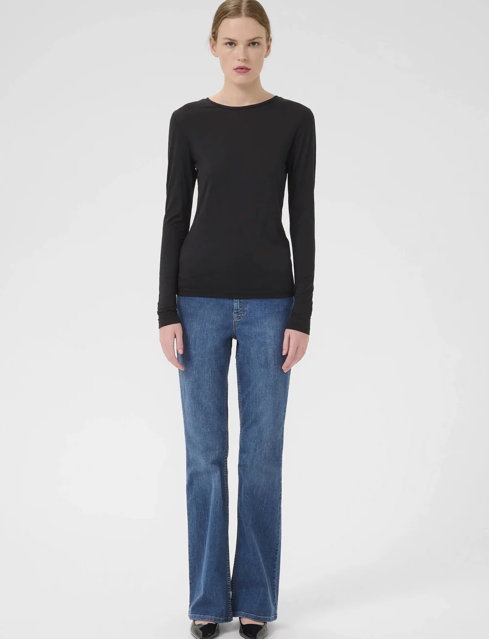 Gestuz - NiniaGZ ls wool roundneck NOOS - langærmede toppe - black - 3