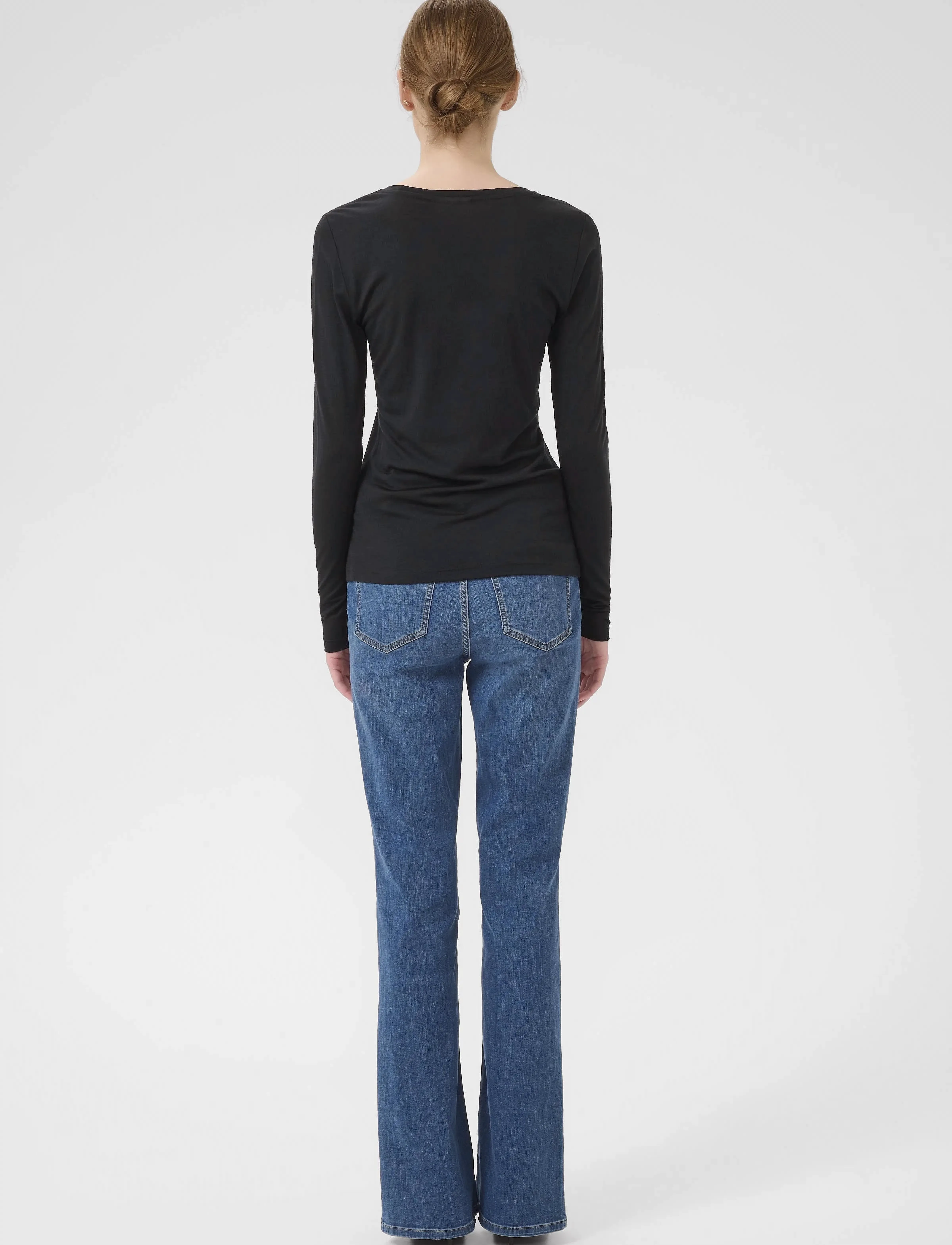 Gestuz - NiniaGZ ls wool roundneck NOOS - langærmede toppe - black - 4