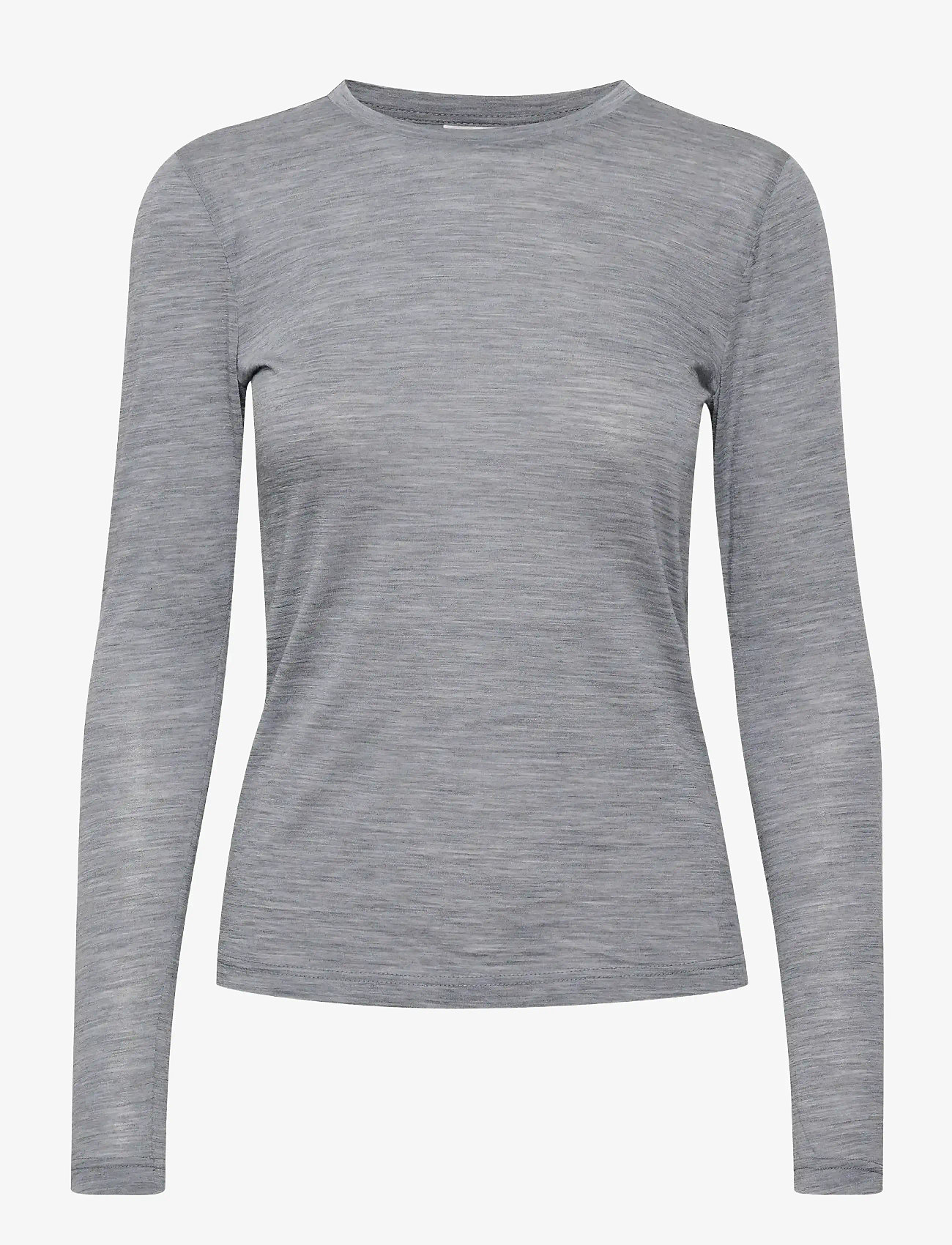 Gestuz - NiniaGZ ls wool roundneck NOOS - pitkähihaiset t-paidat - grey mÉlange - 1