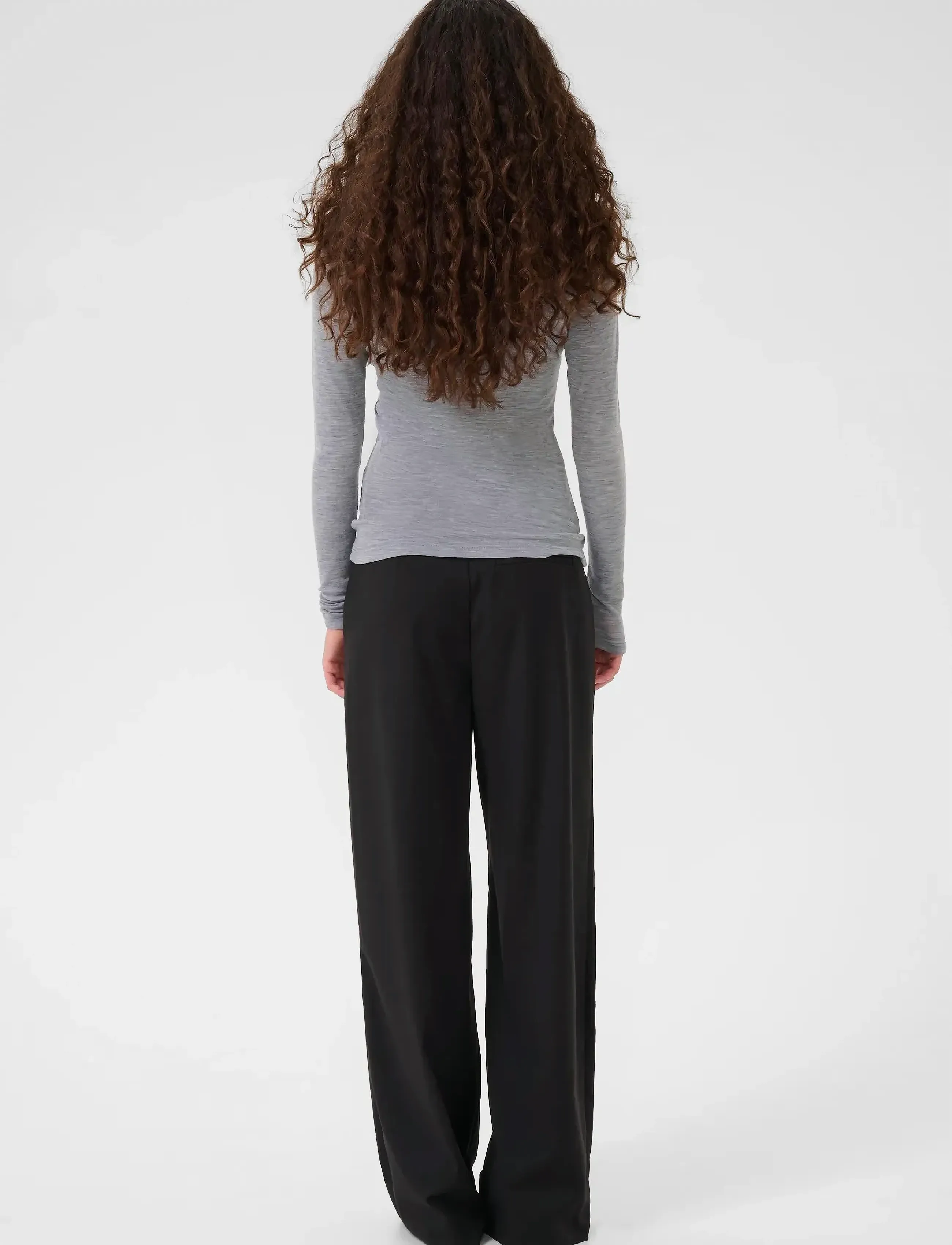 Gestuz - NiniaGZ ls wool roundneck NOOS - langerma toppar - grey mÉlange - 4