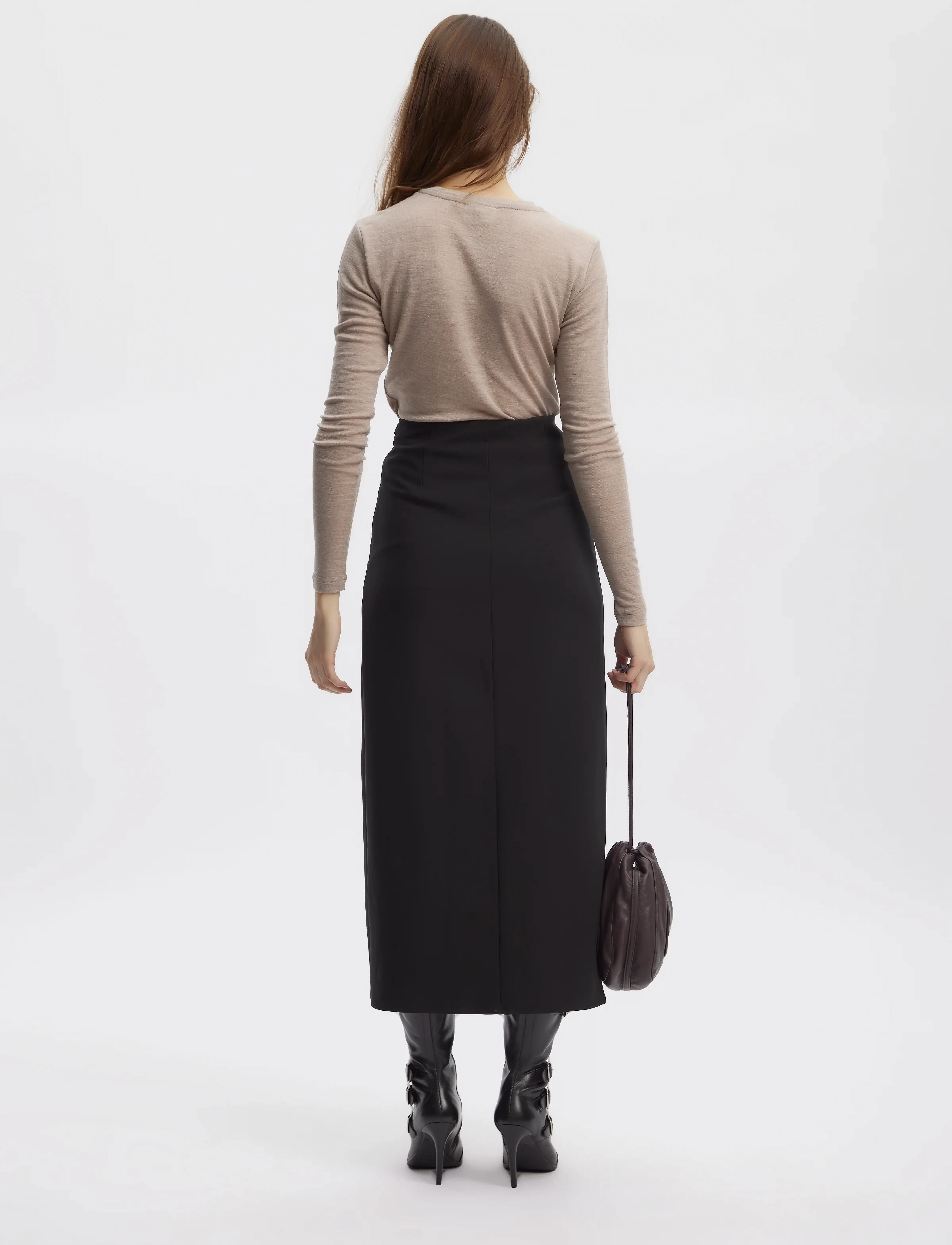 Gestuz - NiniaGZ ls wool roundneck NOOS - langærmede toppe - sand melange - 4