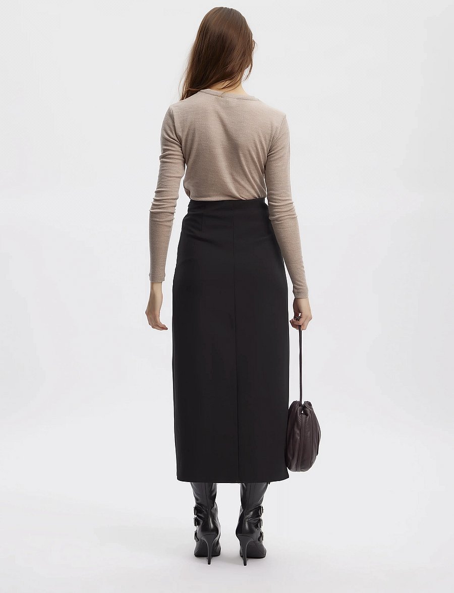 Gestuz - NiniaGZ ls wool roundneck NOOS - langærmede toppe - sand melange - 4