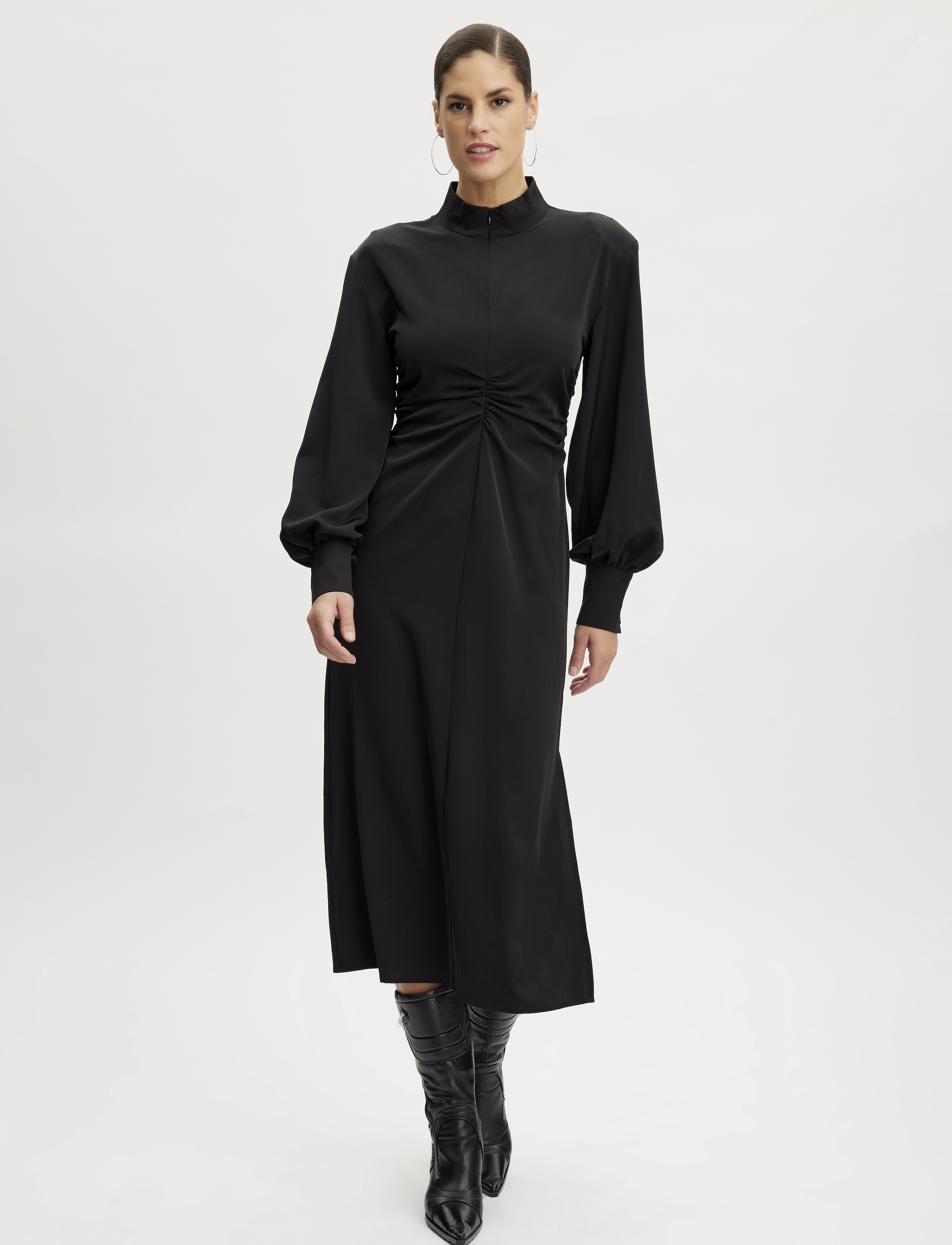 Gestuz RoamleeGZ long dress - Midimekot - BLACK / black