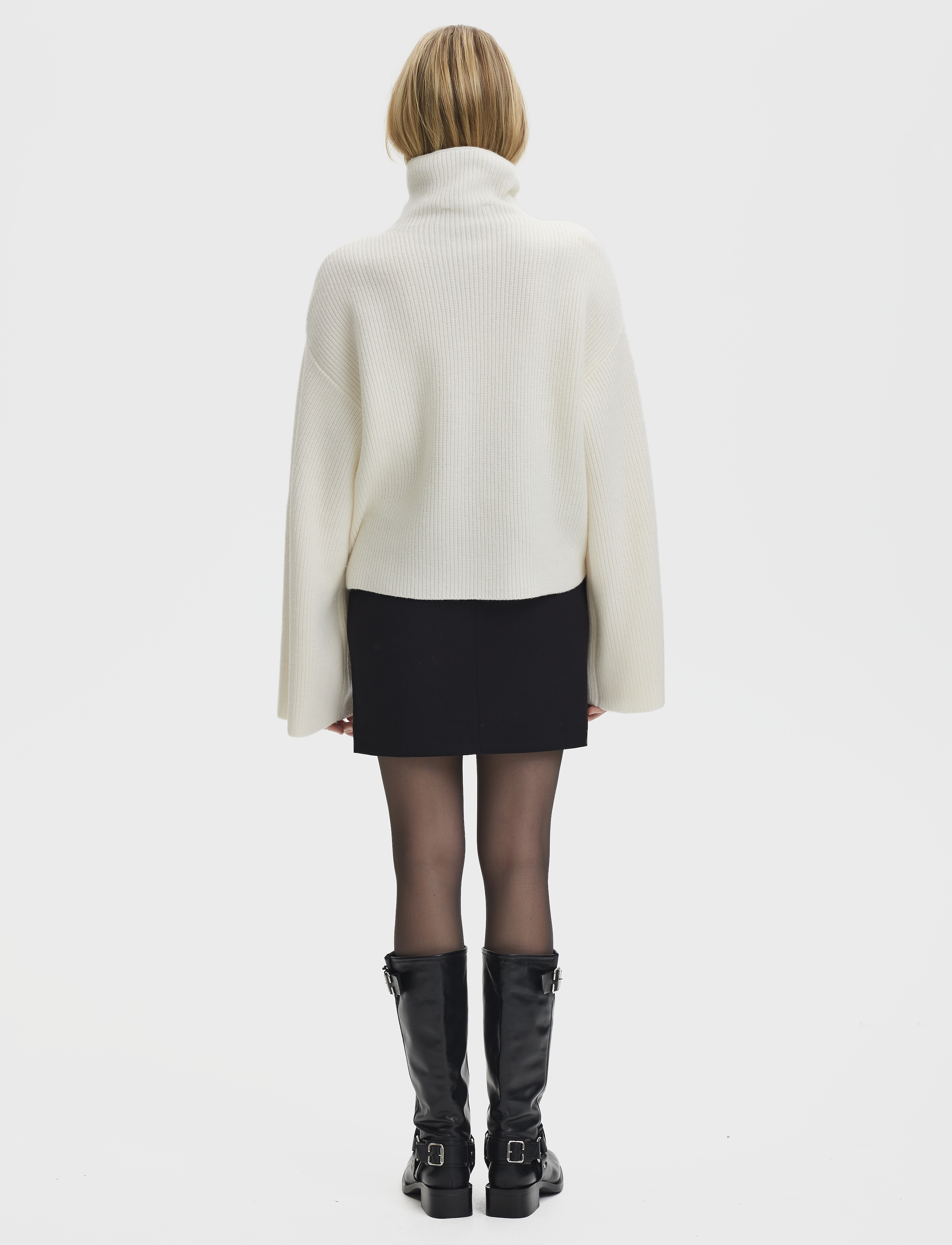 Gestuz - RisaneGZ high neck wool pullover NO - egret - 4
